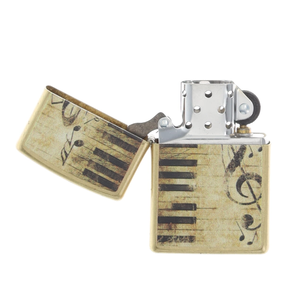 Zippo Lighter Nothing but Treble Design Street Brass ZP46712 View 3