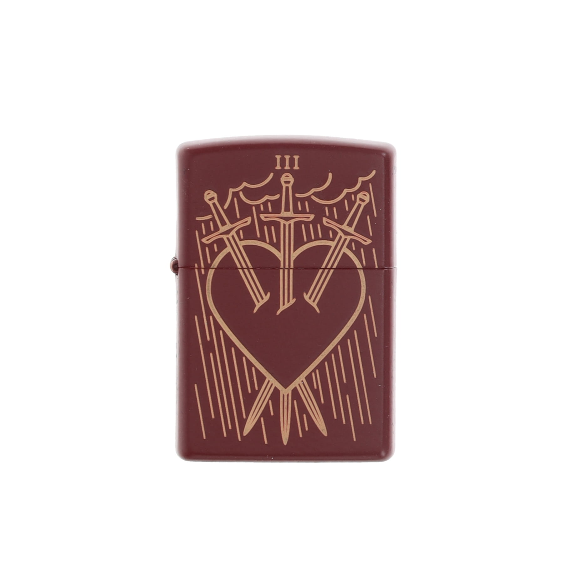Zippo Lighter Three of Swords Design Merlot ZP46723 View 1