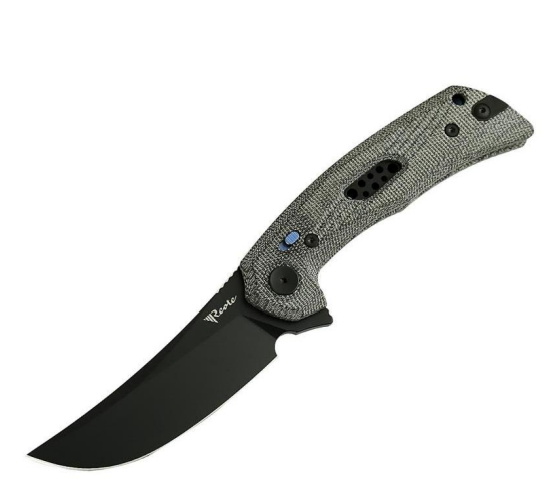 REATE PL-7 Folding Knife 3.5 Inch Plain Black PVD Drop Point REPL7-7 View 1