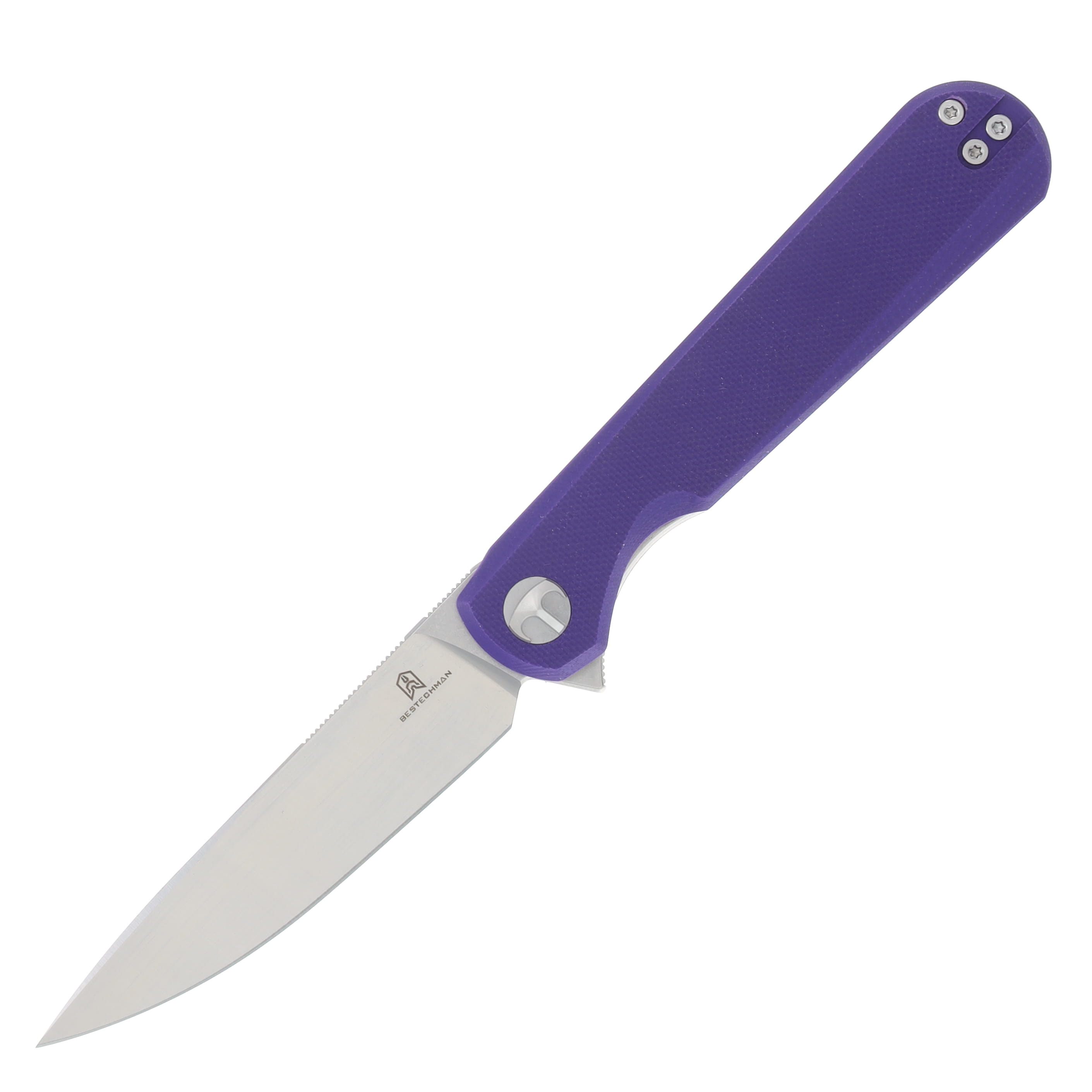 Bestechman Flick Purple G10 3.49in Satin-Stonewash Blade BMK13B View 1