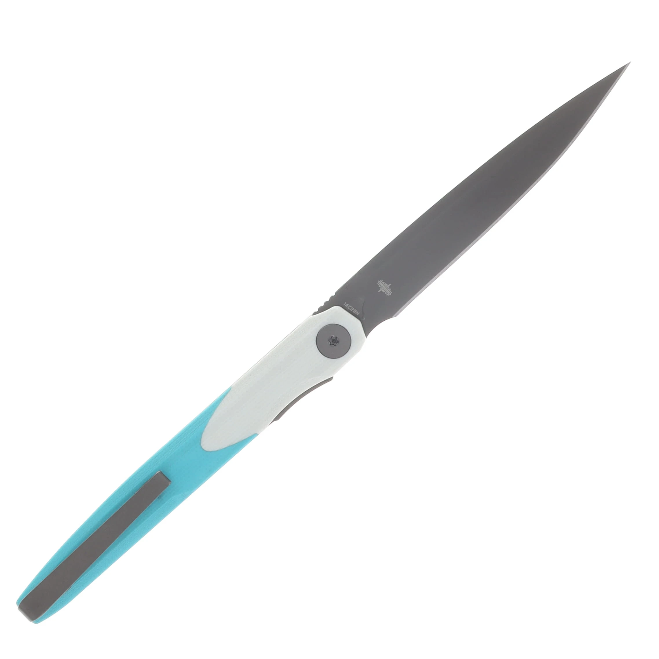 Bestechman Lanza White-Blue G10 3.45 Inch Grey PVD Blade BMK14D View 2