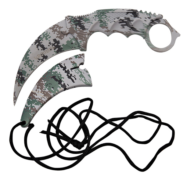 Karambit Neck Knife Digital Camo View 1