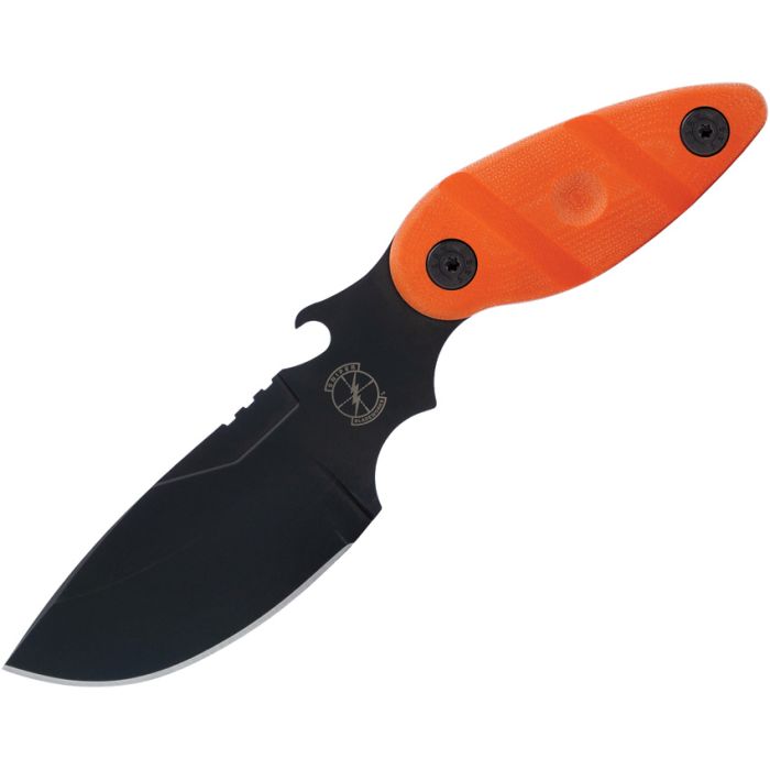 Sniper Bladeworks Utility Skinner Fixed Blade Knife PVD SUJ2/Orange G-10 SKINNERORGBLK View 1