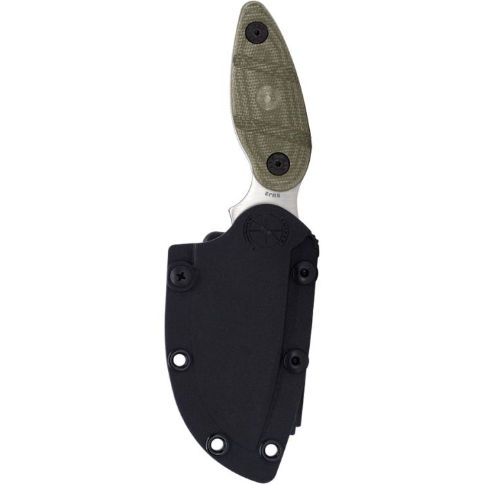 Sniper Bladeworks Utility Skinner Fixed Blade Knife Satin SUJ2/OD Green Micarta SKINNERODGSAT View 2