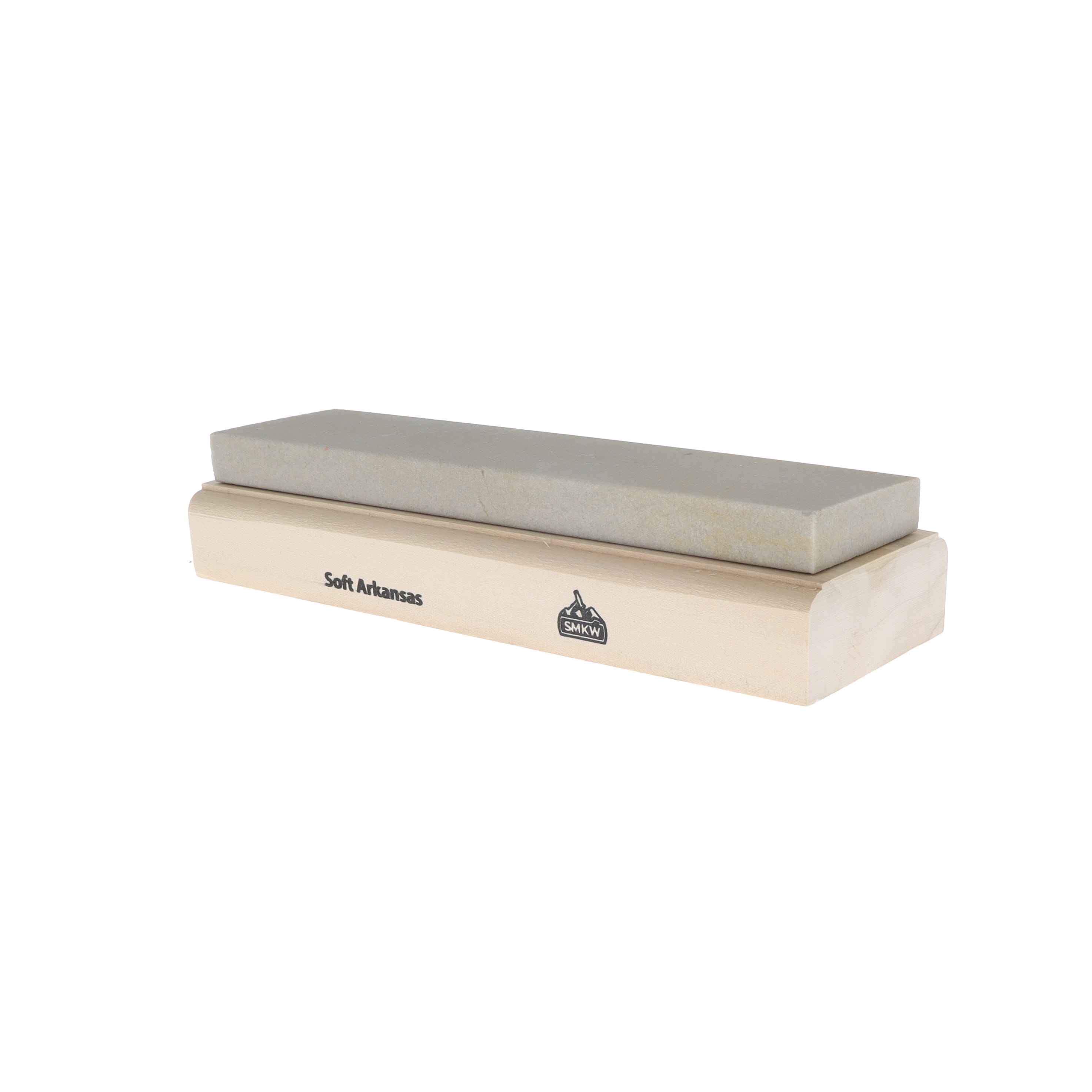 AAPCO Wood Mounted Soft Arkansas Bench Stone 8 x 2 x 0.5 Inch AAWMBSS8 View 1