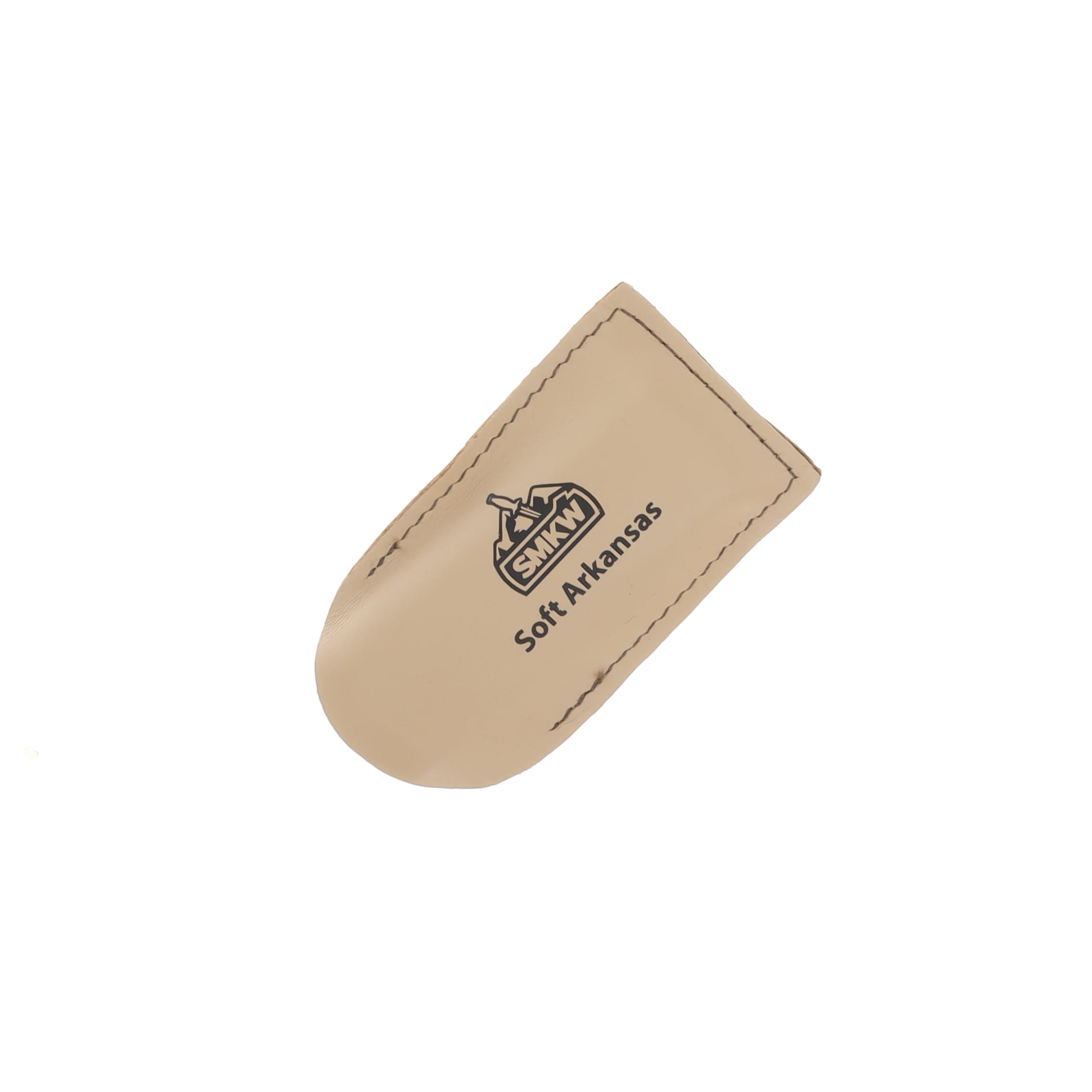 AAPCO Soft Arkansas Pocket Stone in Leather Pouch 3 x 1 x 0.25In AASPS View 2