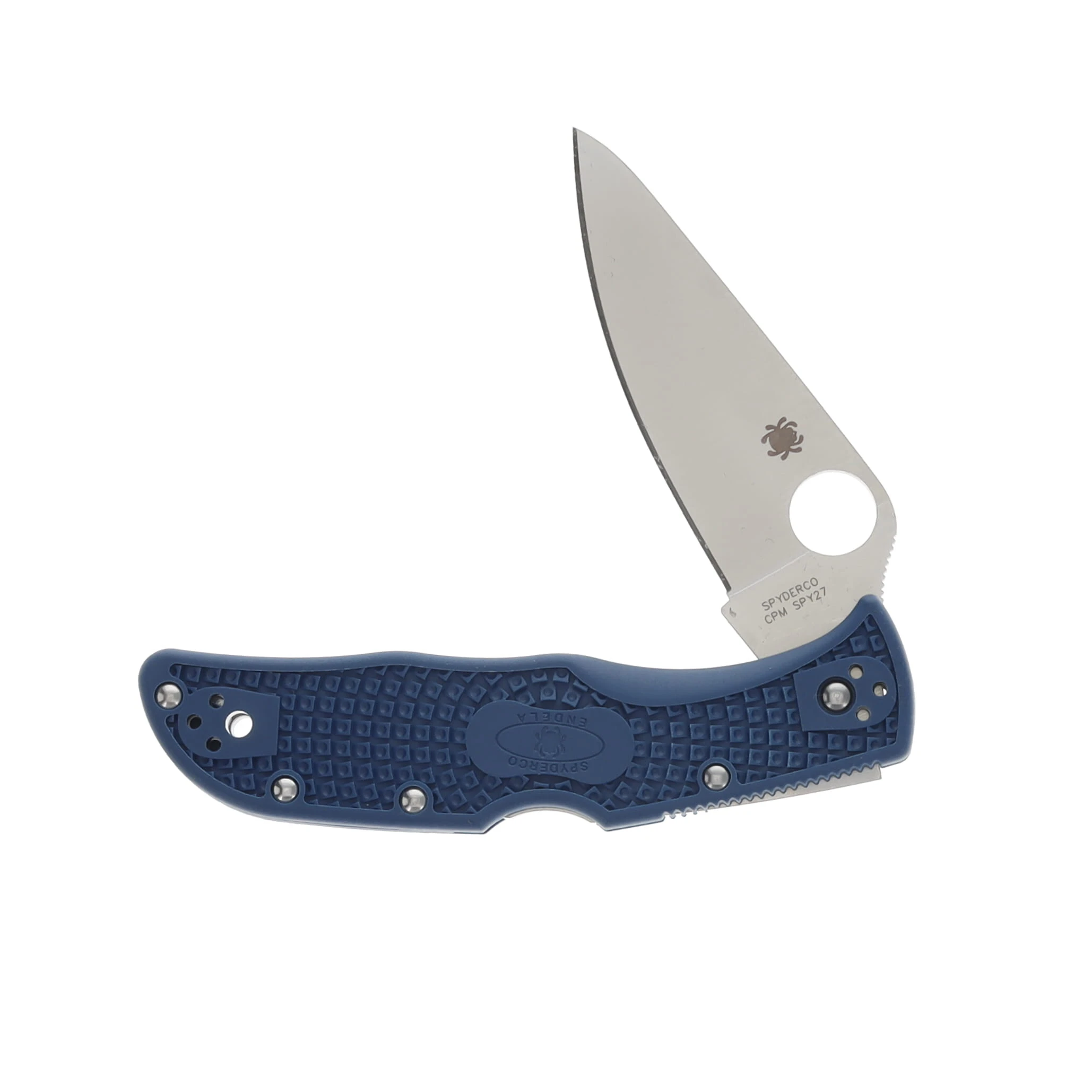 Spyderco Police 4 Lightweight Cobalt Blue 4.38in Plain Satin Clip Point SPC07PCBL4 View 3