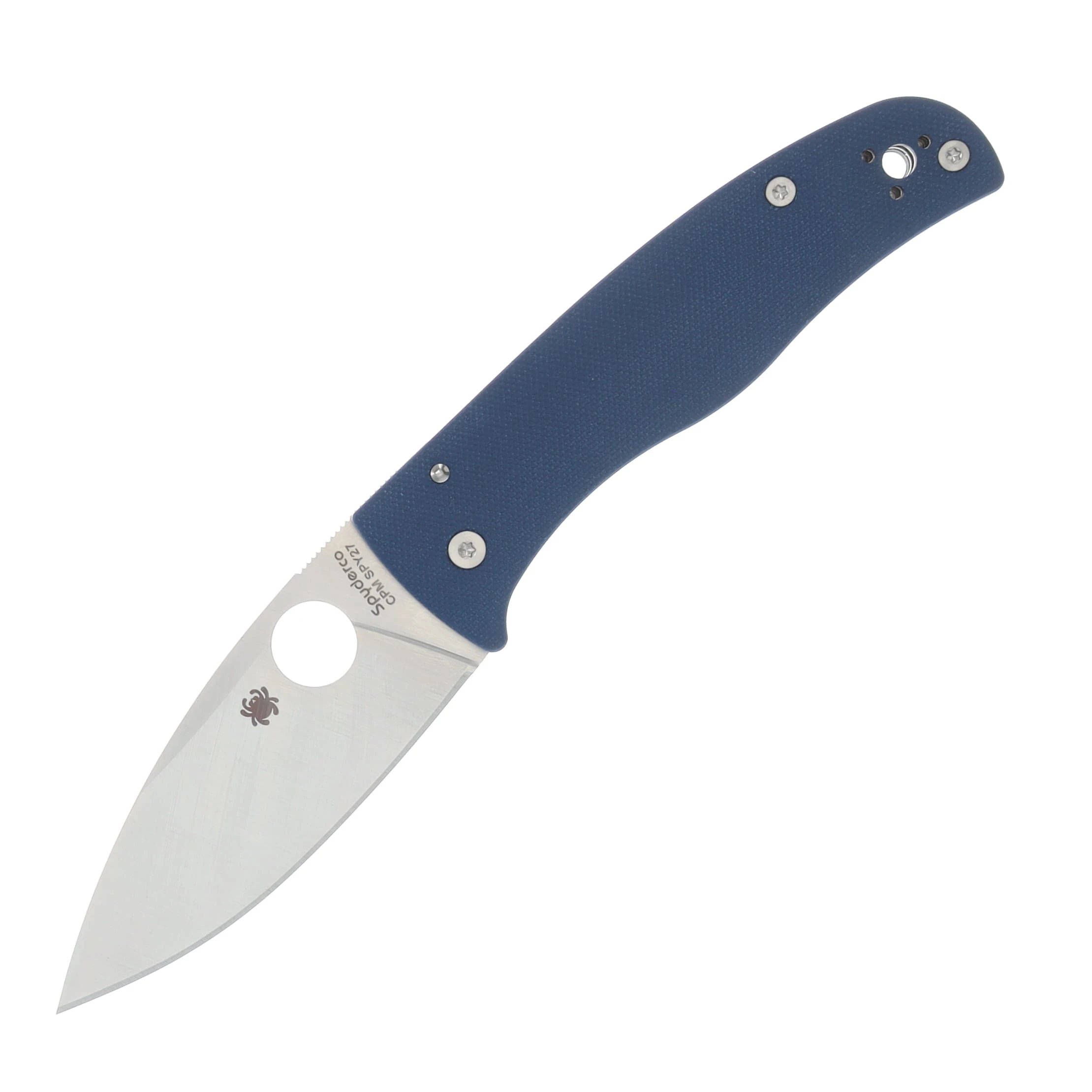 Spyderco Bodacious Cobalt Blue 3.63 Inc Plain Satin Clip Point SPC263GPCBL View 1