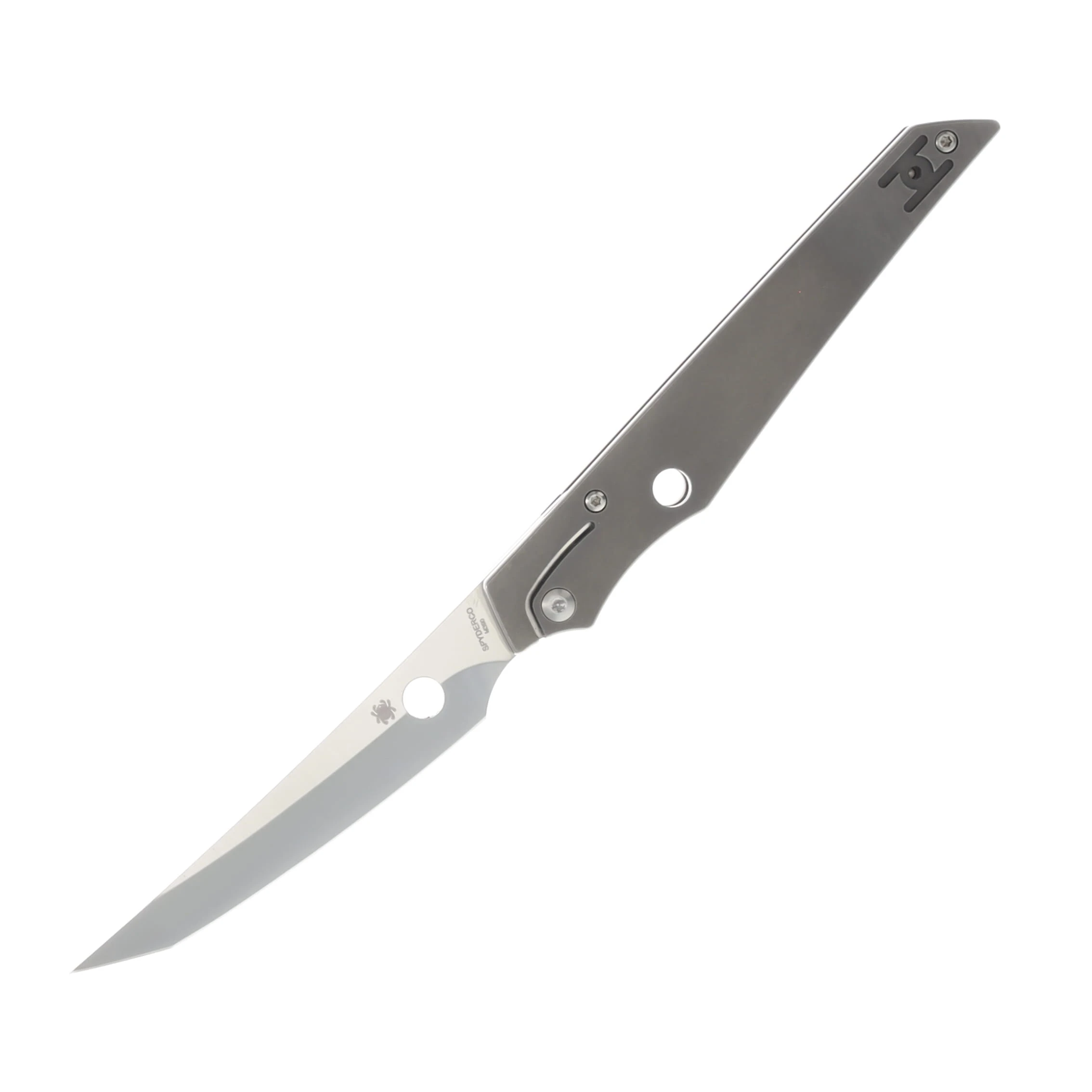 Spyderco Cobol Folding Knife Gray 3.63 Inch Plain Satin Upswept SPC273TIP View 1