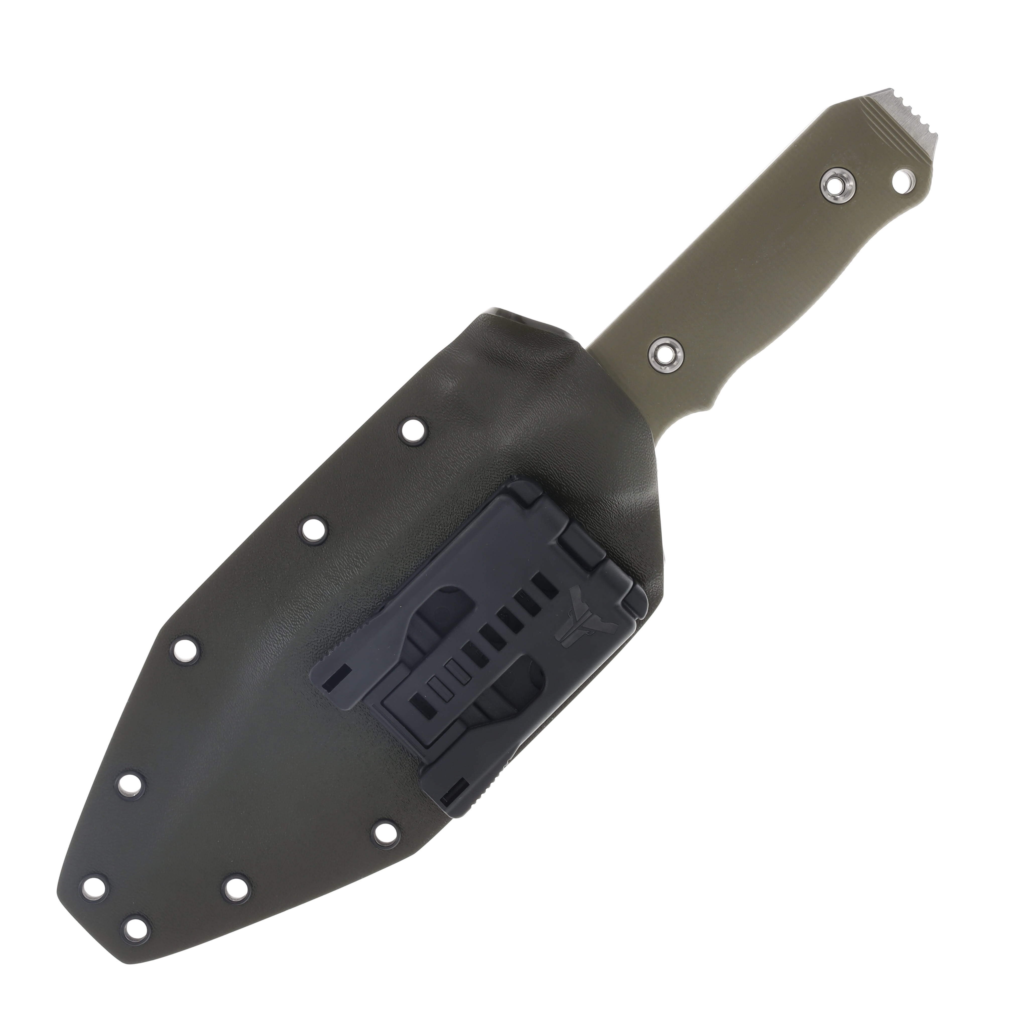 Medford AIO-2-PS 3v Tumbled Std Blade OD green G-10 Handle OD Green Kydex Sheath Std Hardware MK1193TQ-10KO-SPQ3-Q4 View 6