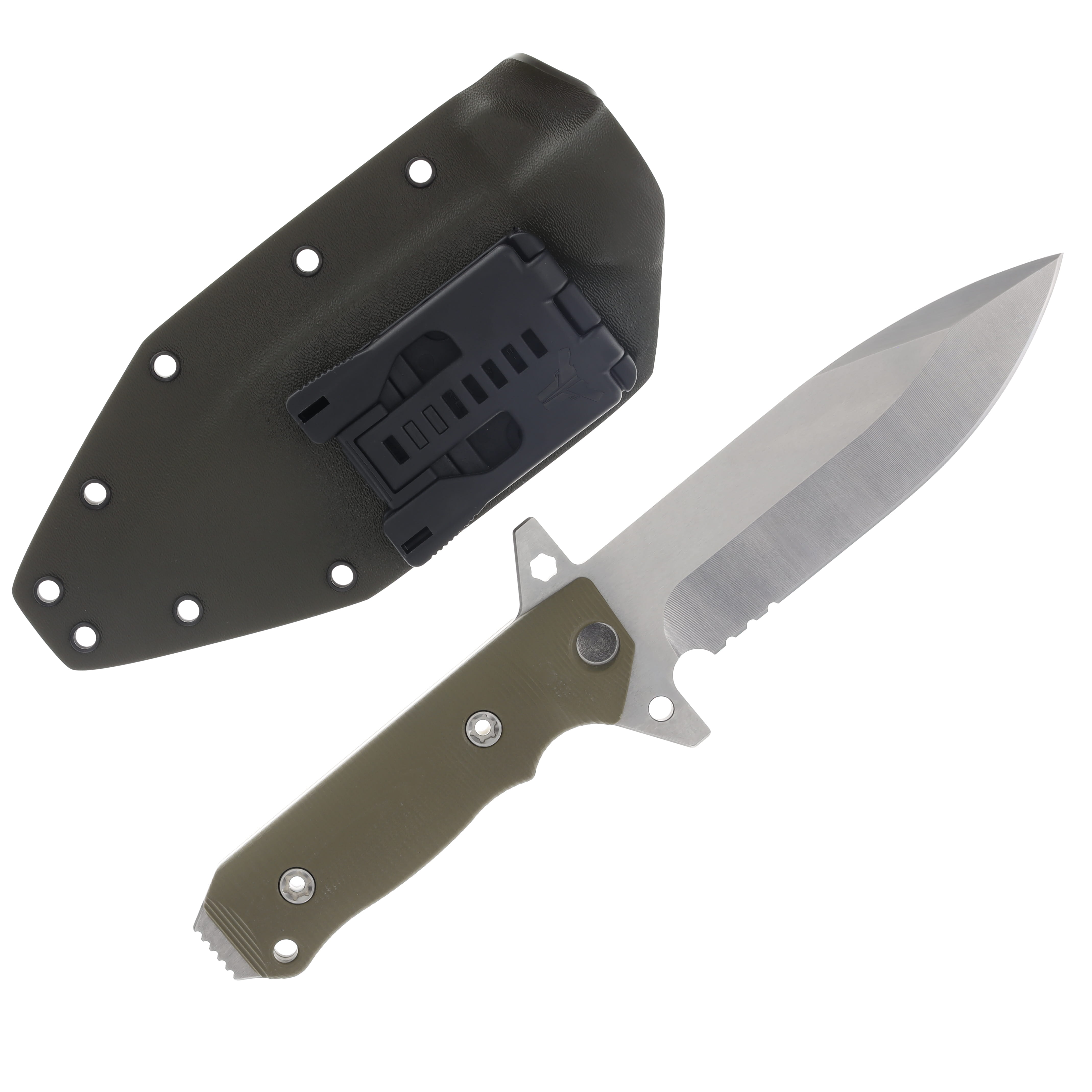 Medford AIO-2-PS 3v Tumbled Std Blade OD green G-10 Handle OD Green Kydex Sheath Std Hardware MK1193TQ-10KO-SPQ3-Q4 View 2