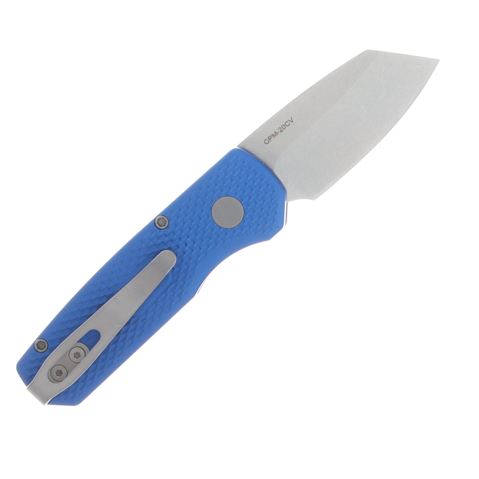 Pro Tech Auto Runt 5 Textured Blue Handle Stonewash Reverse Tanto Blade AUPTR5205-BLUE View 2