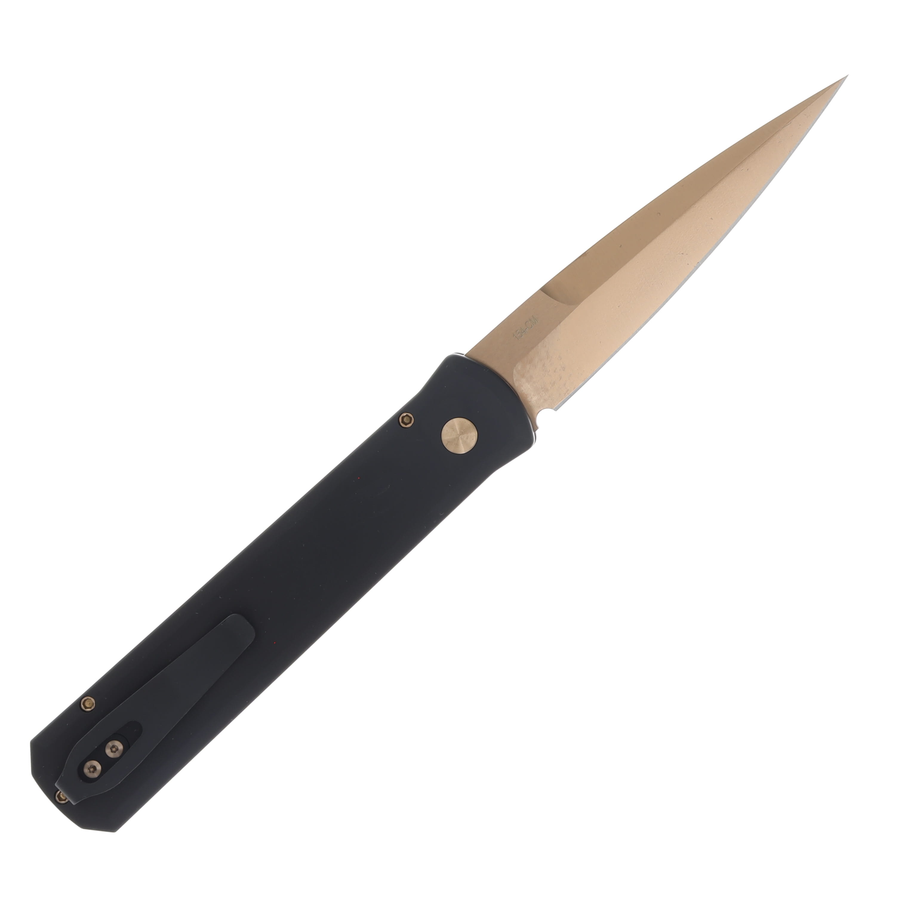 Pro Tech Godfather Auto Out-the-Side Black Handle With Rose Gold Coated Blade AUPT921-RG View 2