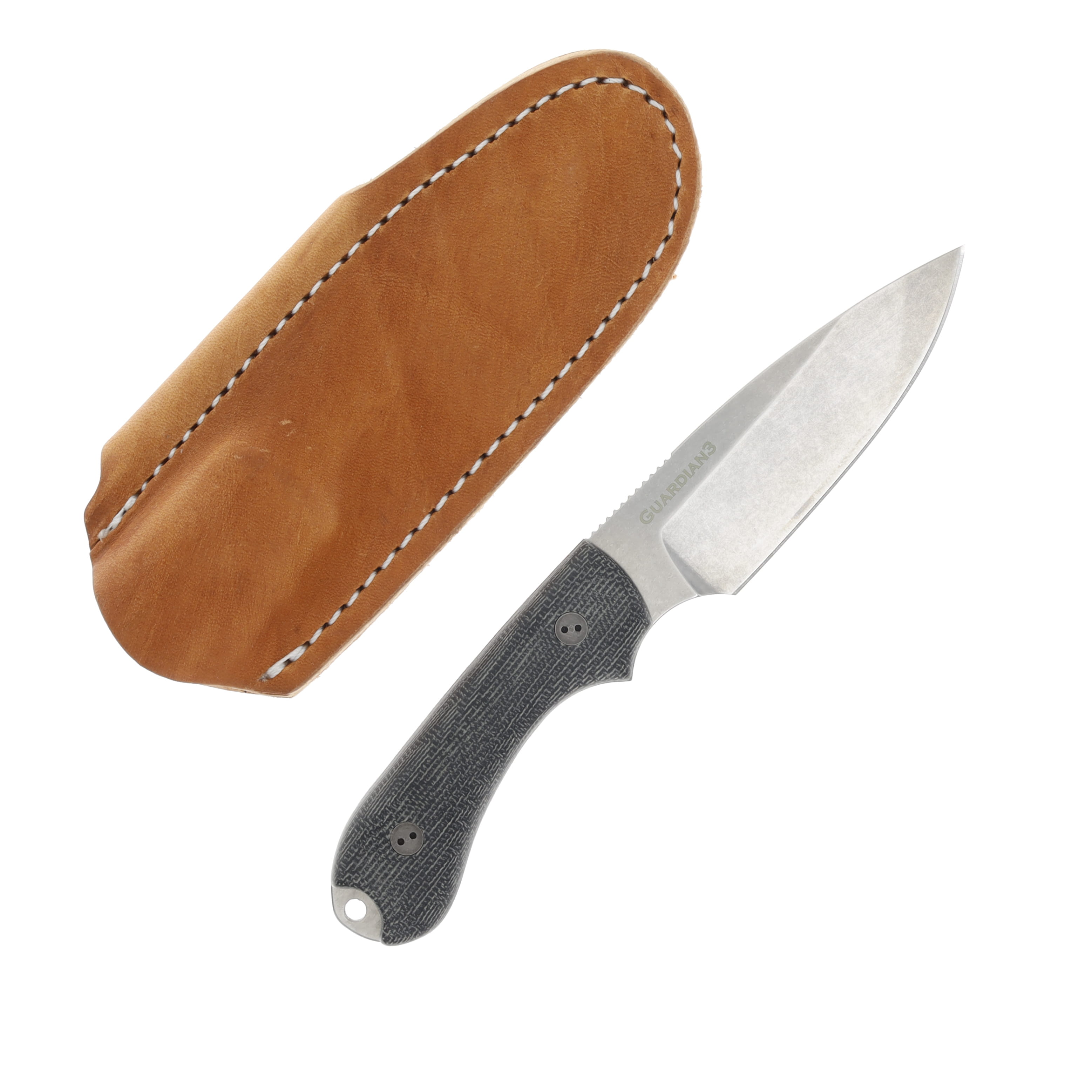 Bradford Guardian 3 3D Micarta 3.5in Plain Elmax Stonewash Drop Point BRAD3369 View 1