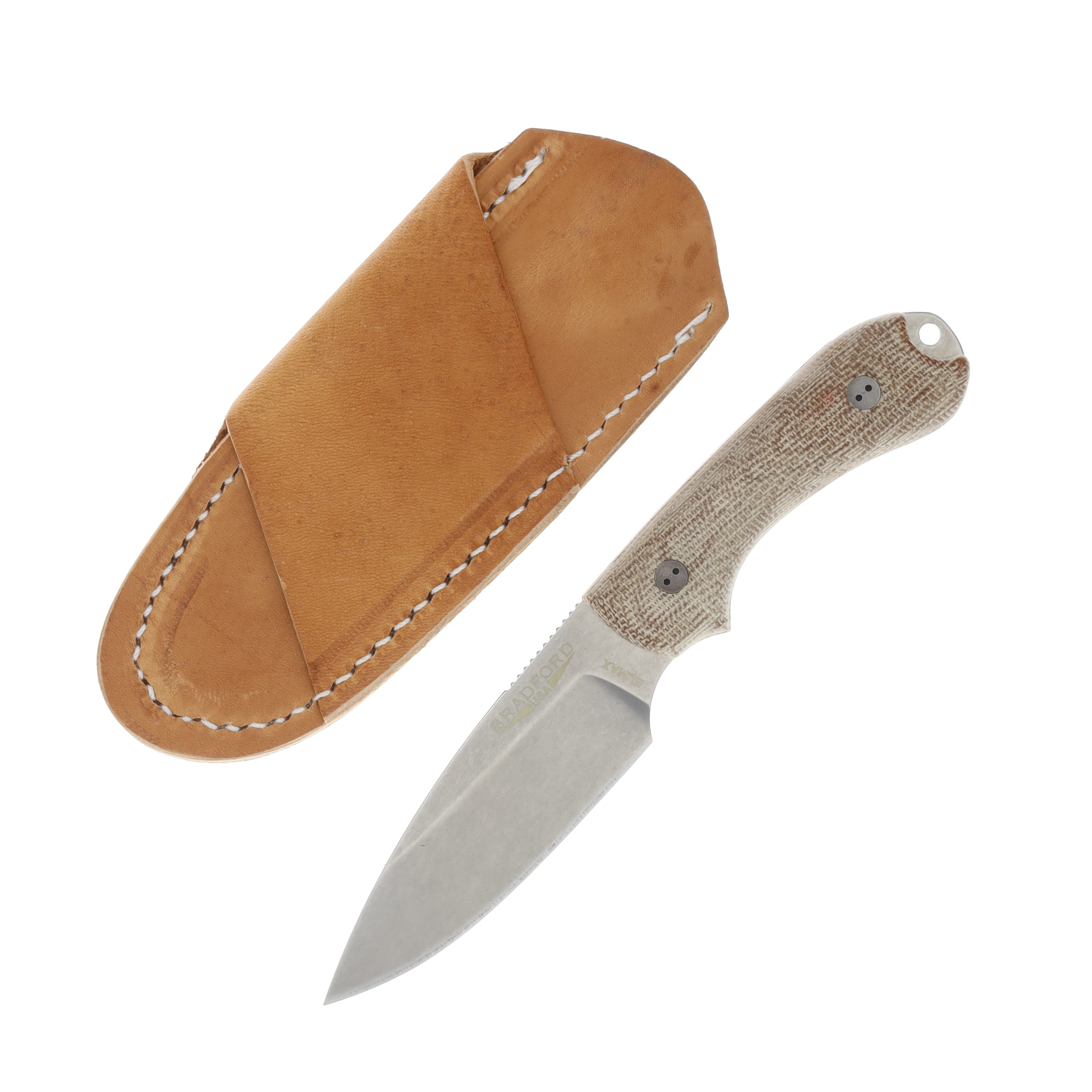 Bradford Guardian 3 3D Natural 3.5in Plain Elmax Stonewash Drop Point BRAD3374 View 2
