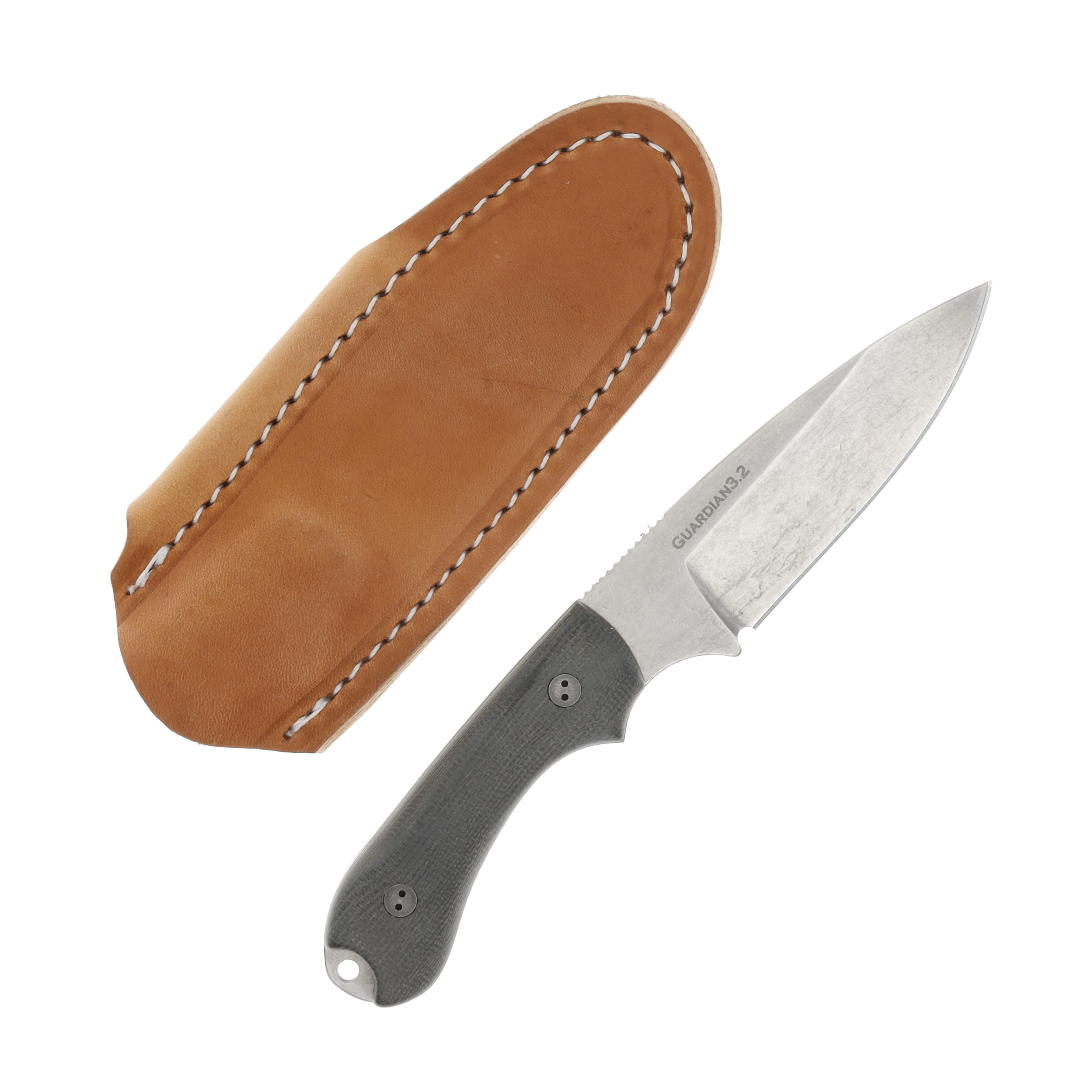 Bradford Guardian 3.2 3D OD Green 3.5in Plain Elmax Stonewash Drop Point BRAD3378 View 1