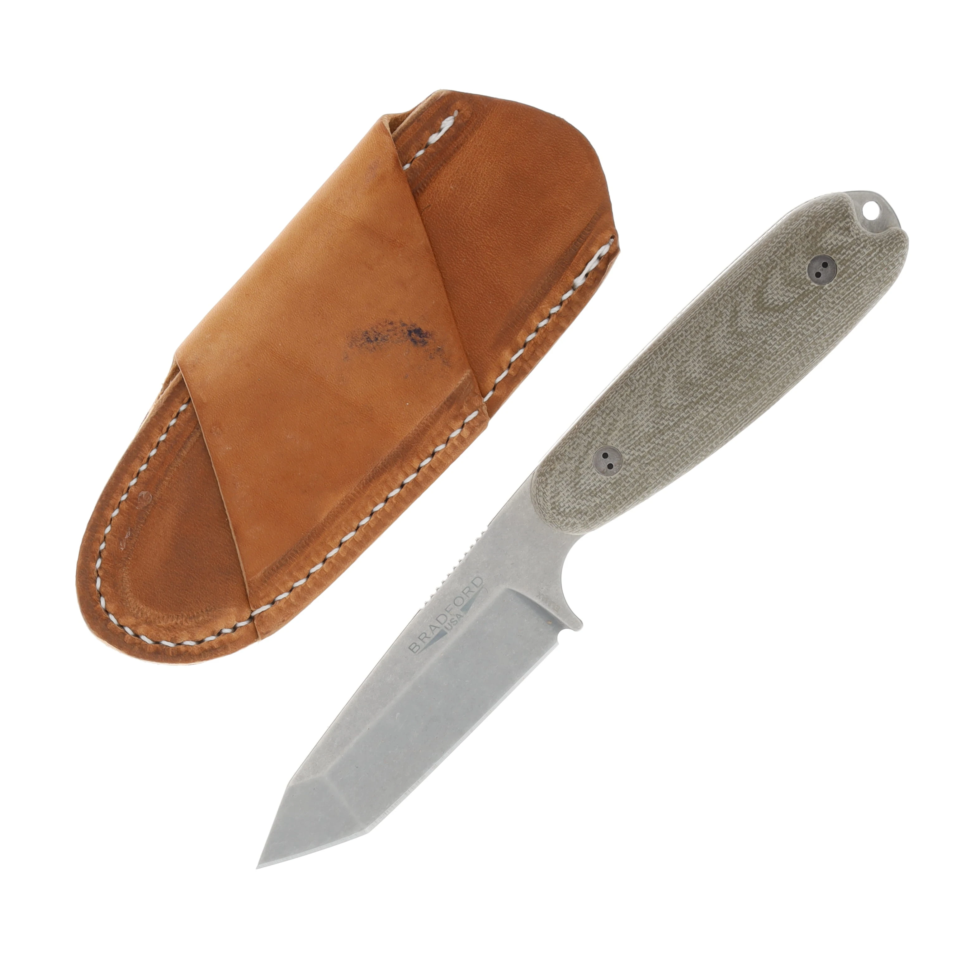 Bradford Guardian 3.5 3D OD Green 3.5in Plain Elmax Stonewash Tanto BRAD3198 View 2