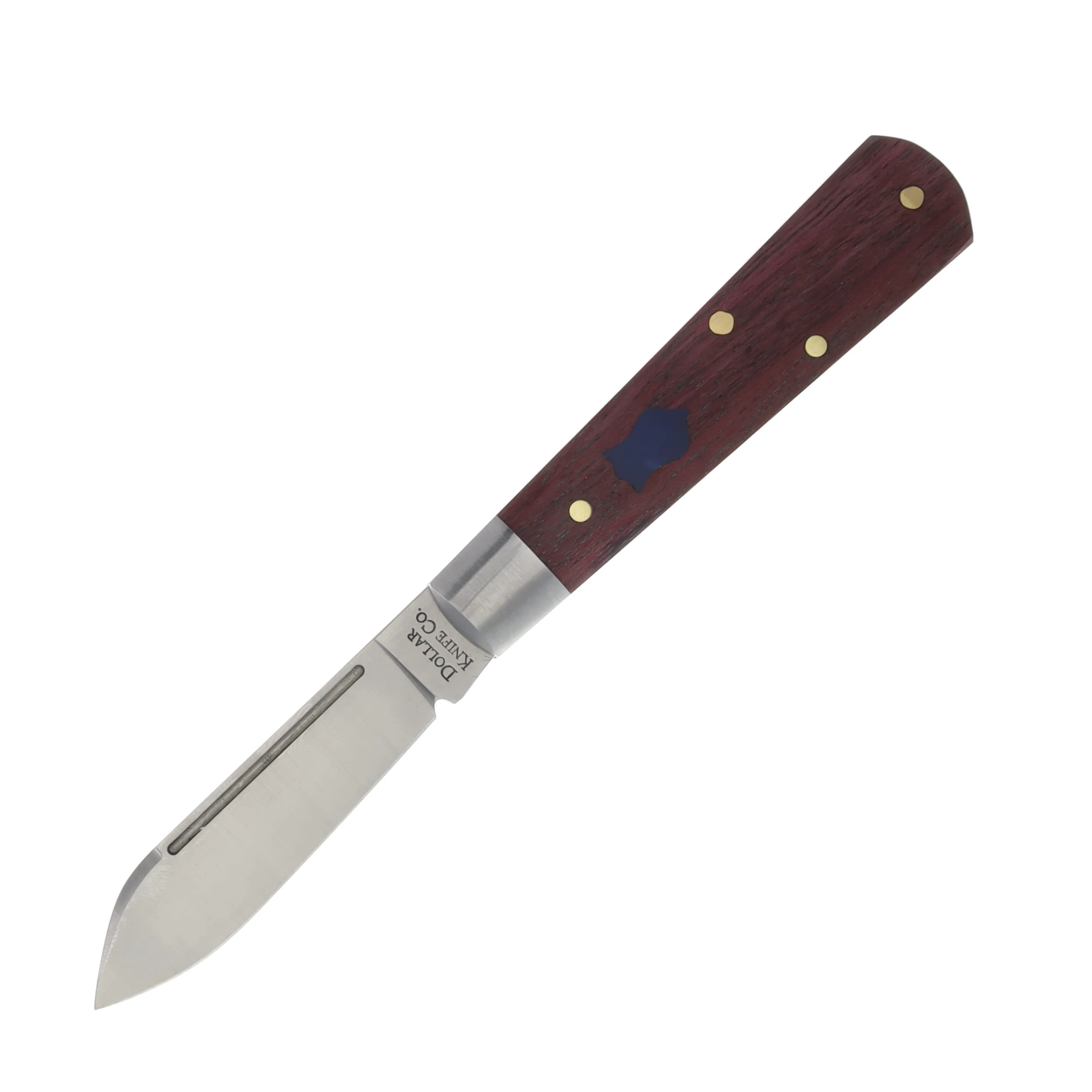 Dollar Knife Company Bloodwood Jack- Blue Shield DKCBWBS View 1