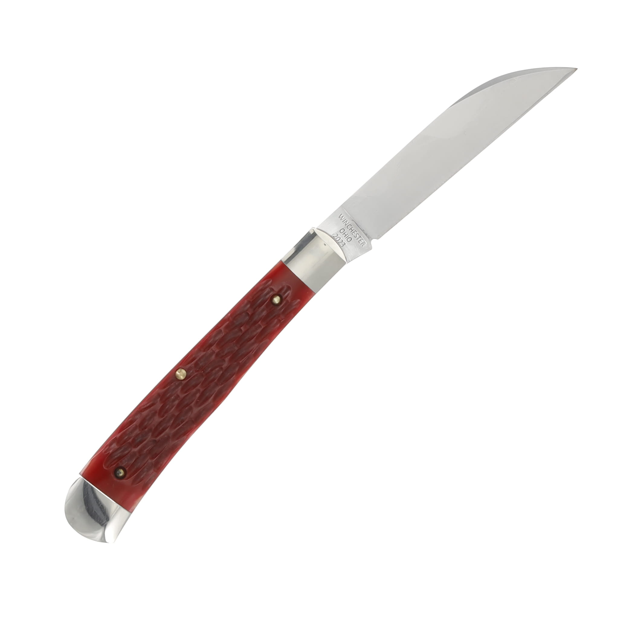 Cooper Cutlery Red Jigged Bone 1-Blade Wharncliffe War Trapper Folding Knife CC5119RJB-W View 4