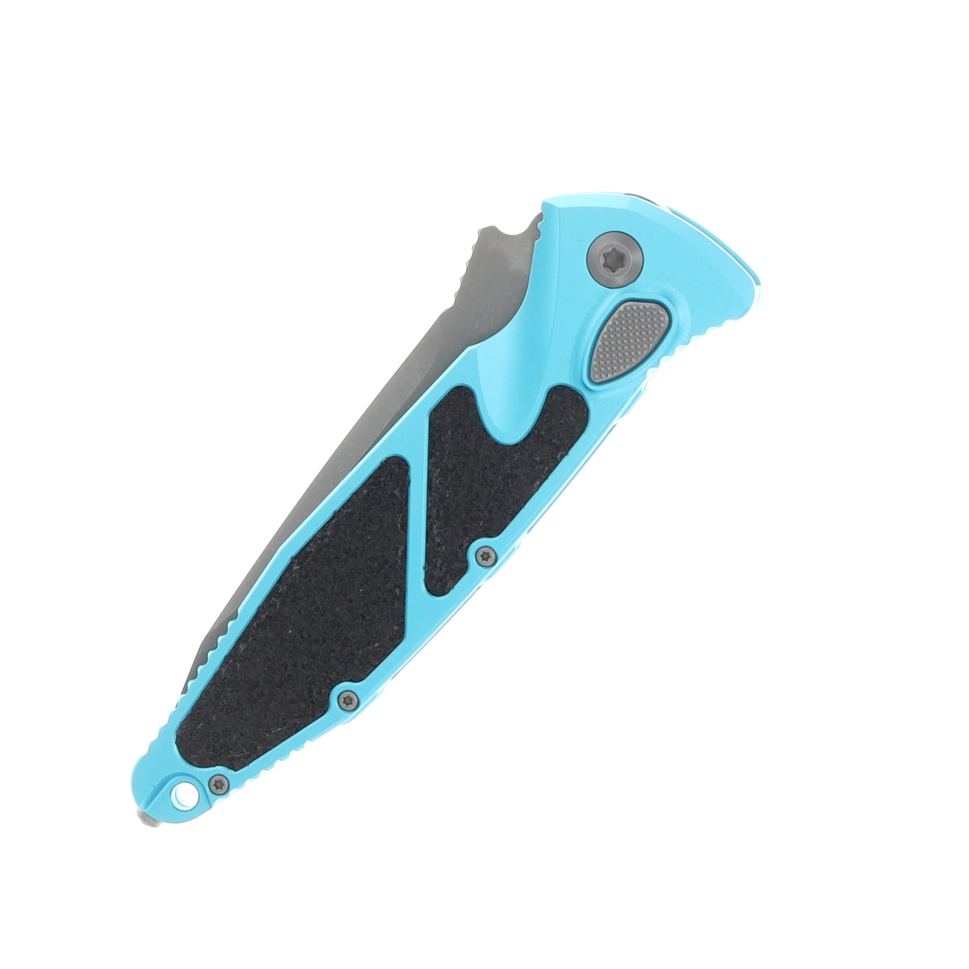 Microtech SOCOM Elite Automatic Knife Serrated Apocalyptic Tanto/Turquoise AUMT161A12APTQ View 3