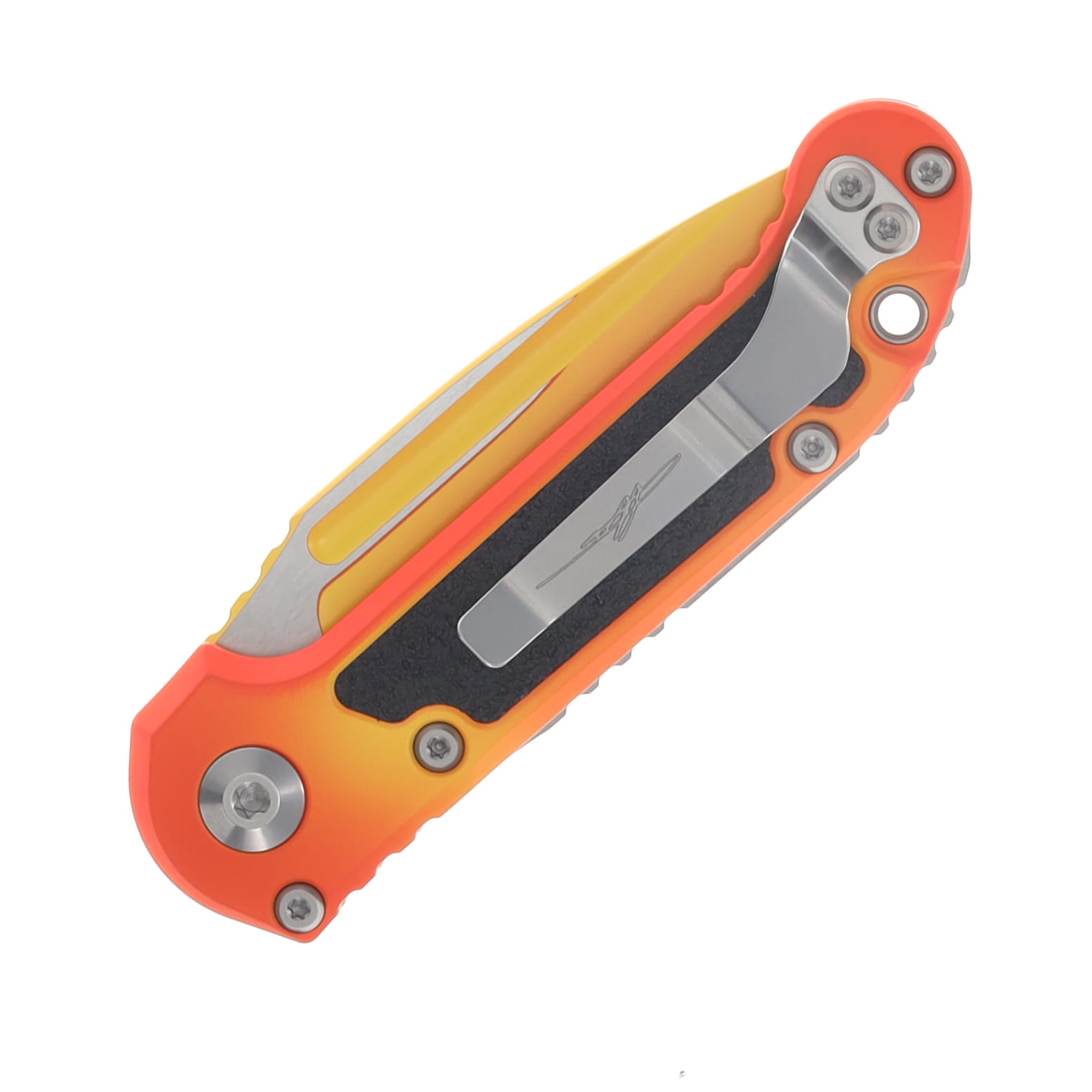 Microtech Knives LUDT Gen III  Auto Knife Sunrise 3.5in Drop Point Blade AUMT11351LPSUS View 4