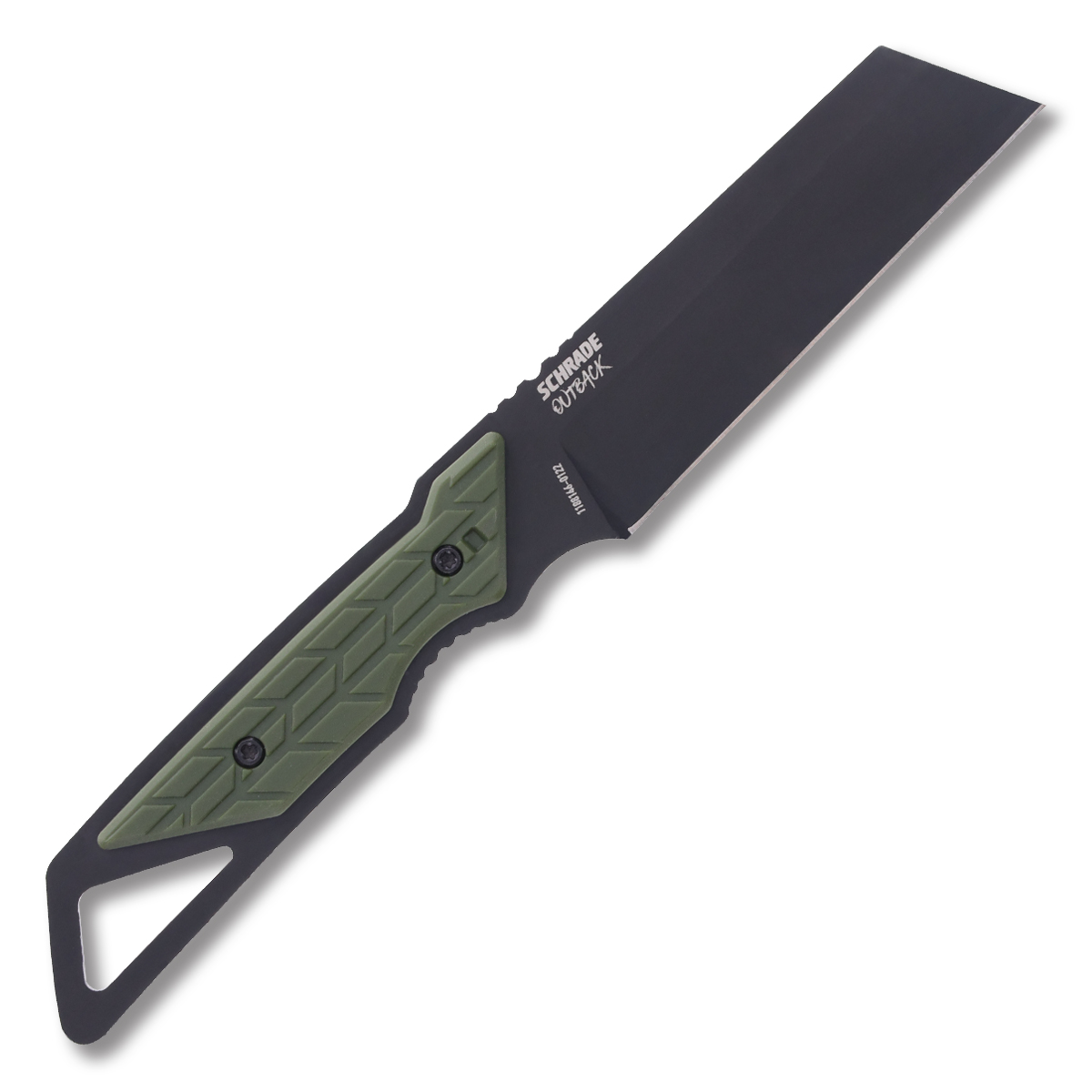 Schrade Outback Delta Class Cleaver OD Green 3.75in Plain Black Cleaver 1182498 View 2