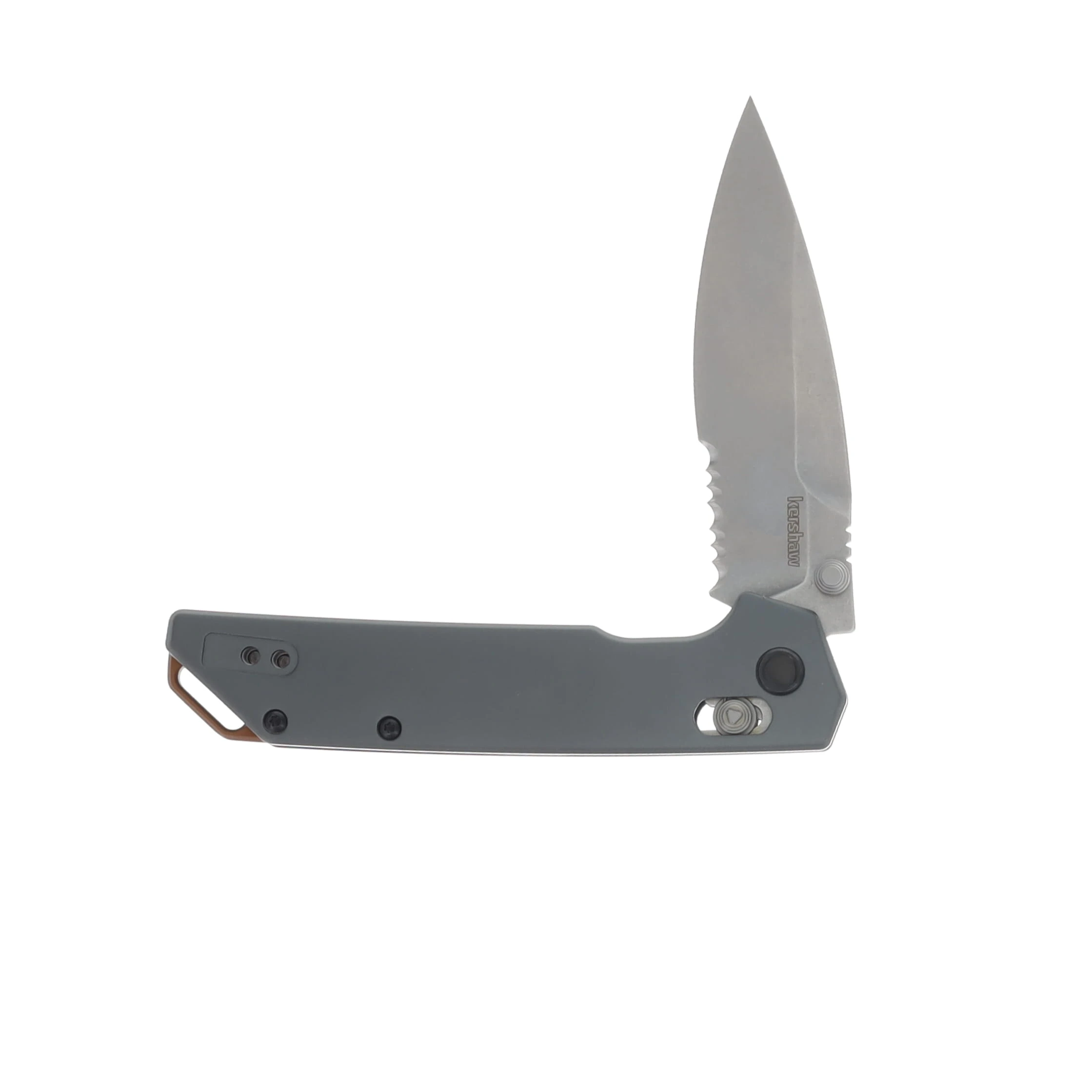 Kershaw Iridium DuraLock Folding Knife Partially Serrated/Gray KS2038ST View 3
