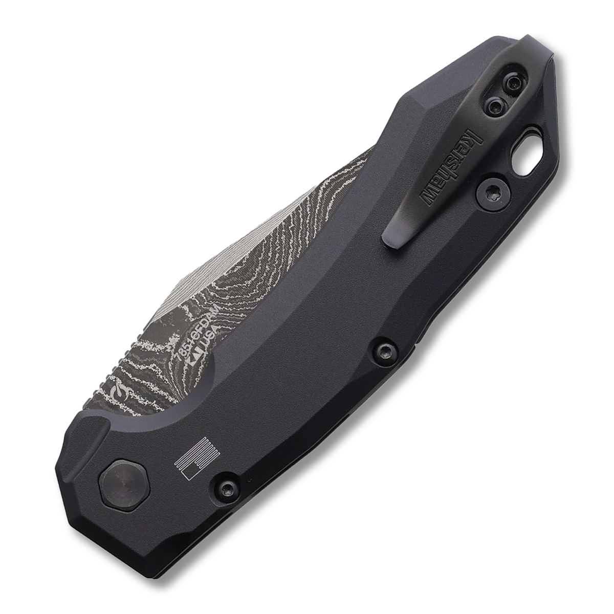 Kershaw Auto Launch 19 Automatic Knife Blackout Damascus AUKS7851DAM View 2