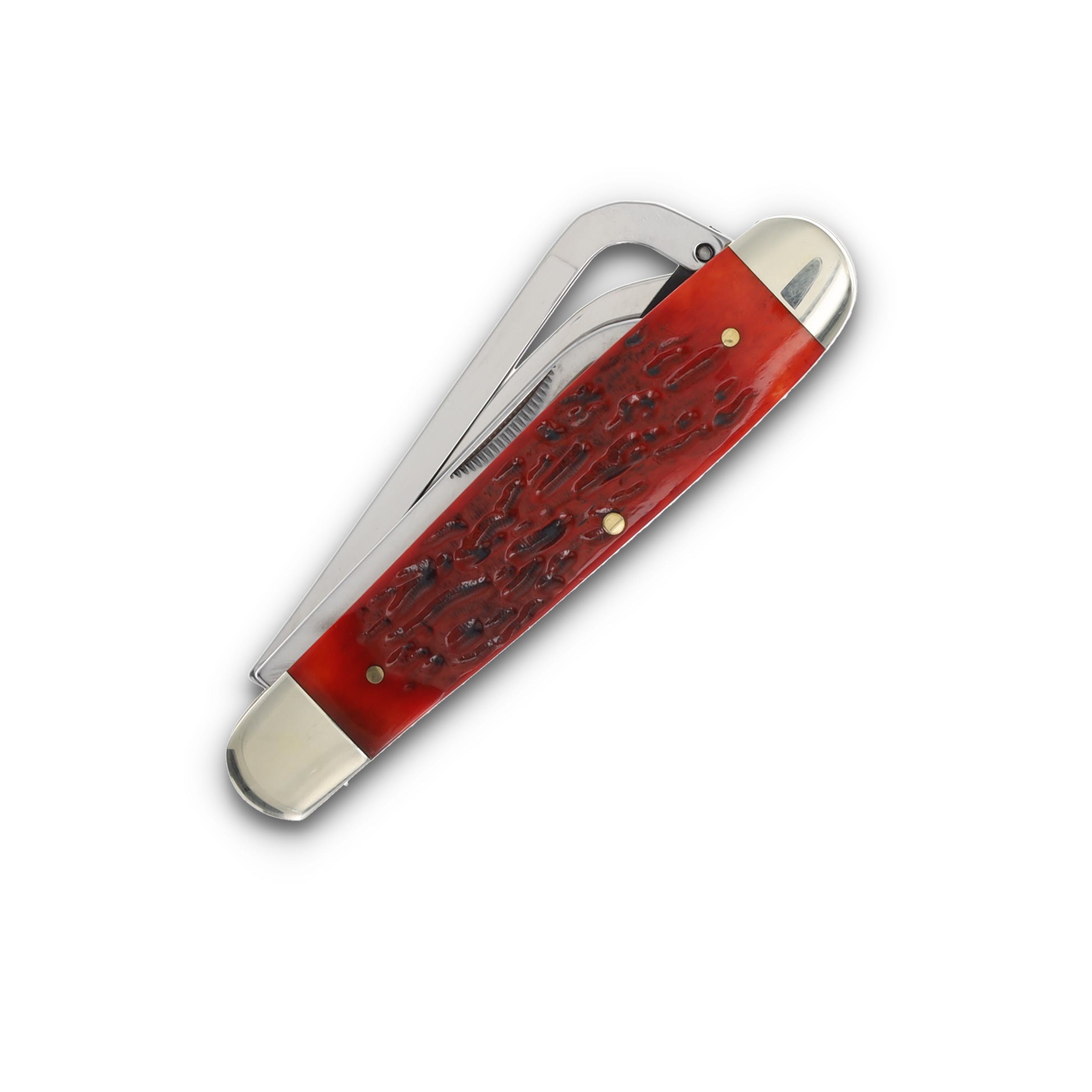 Robeson Gamecock Folding Knife Strawberry Jigged Bone ROB632730 View 6