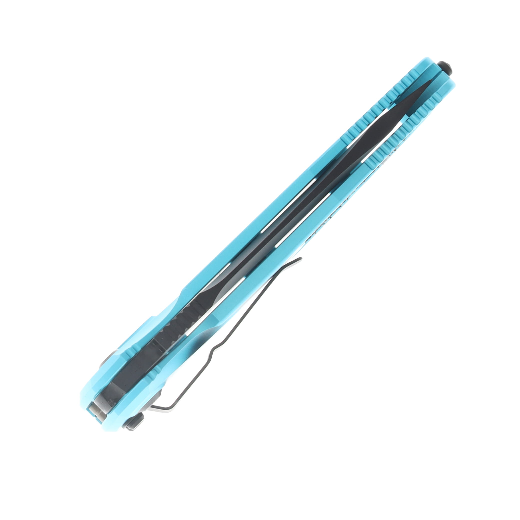 Microtech SOCOM Elite Automatic Knife DLC Half Serrated Tanto/Turquoise AUMT161A2TQ View 5