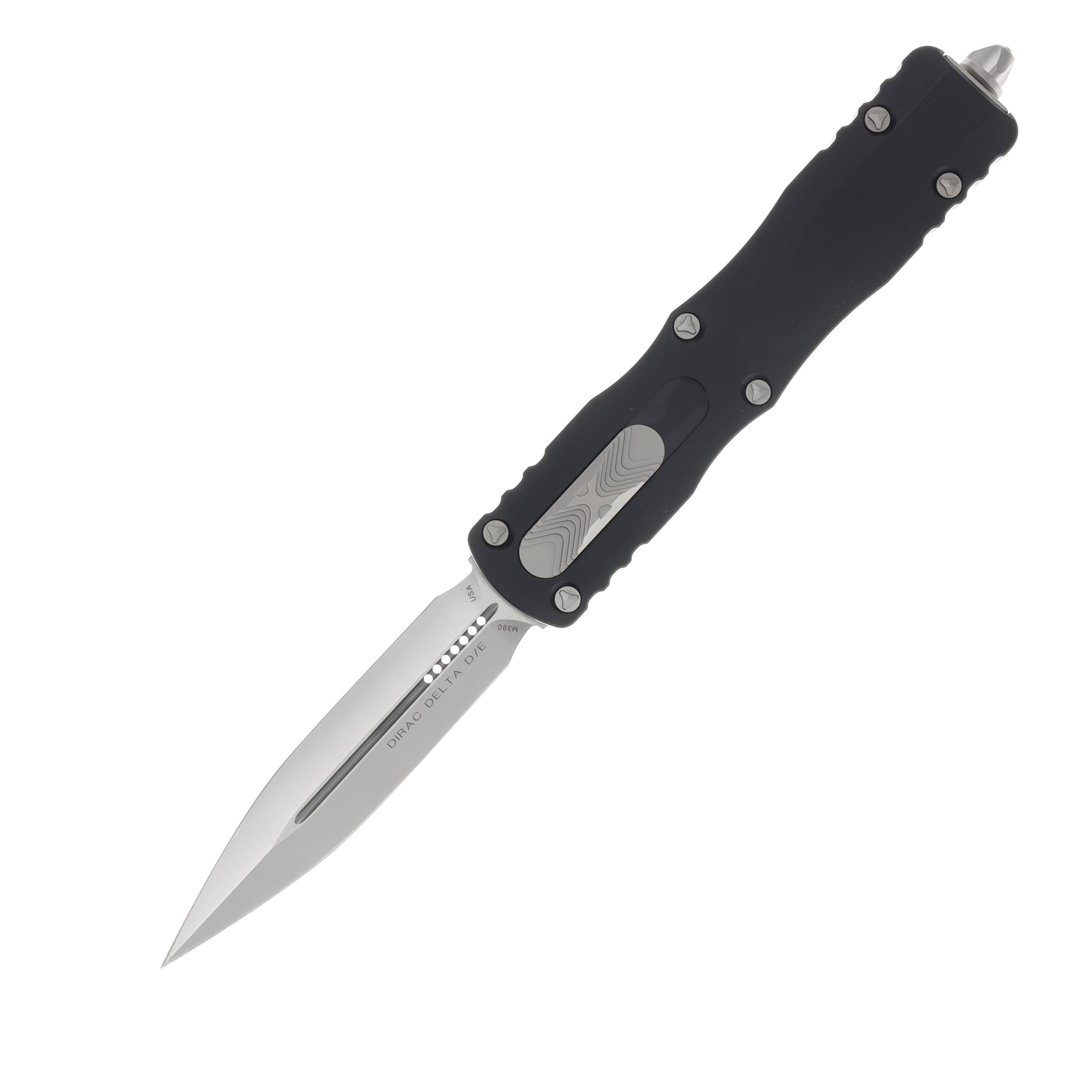 Microtech Dirac Delta Out-the-Front Automatic Knife Satin Dagger/Black AUMT2274 View 1