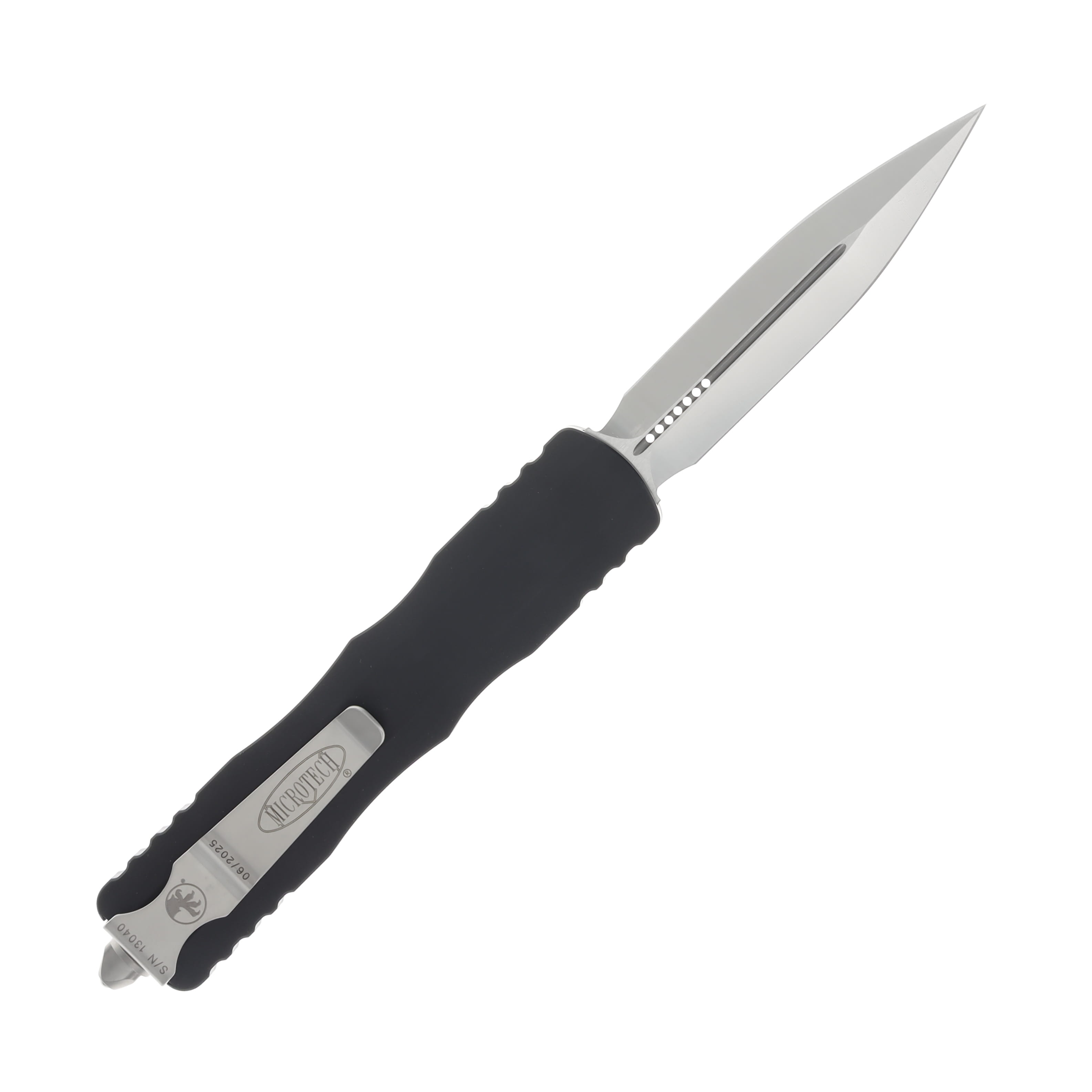 Microtech Dirac Delta Out-the-Front Automatic Knife Satin Dagger/Black AUMT2274 View 2