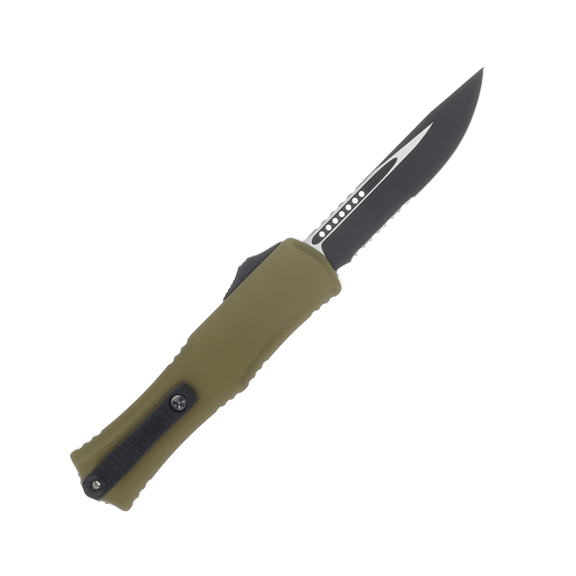 Microtech Knives Hera II Mini OTF Auto Knife OD Green PS Black 3in Blade AUMT1703M2OD View 2