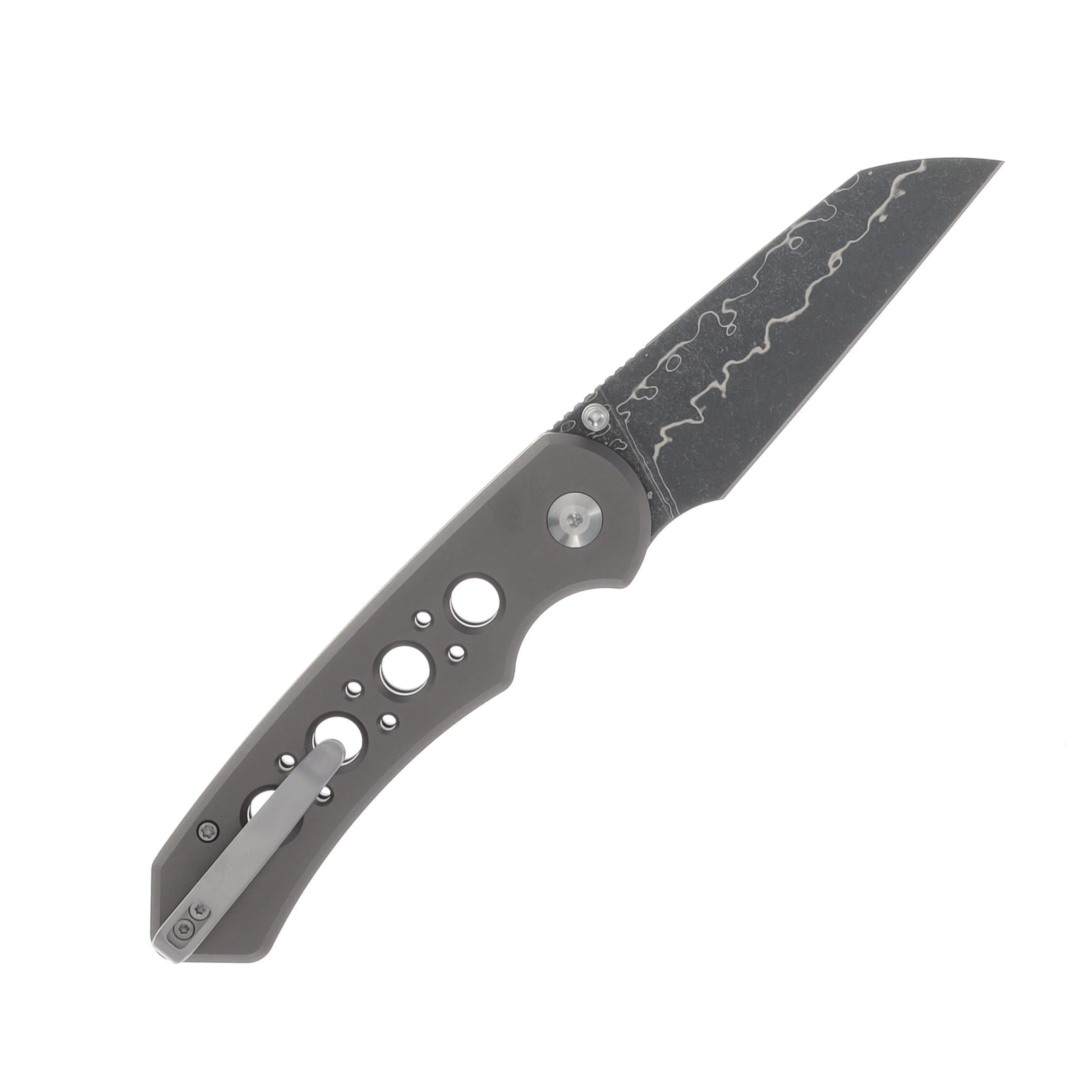CIVIVI Pragma Prime Gray Aluminum Handle Damascus Blade C24067-DS1 View 2