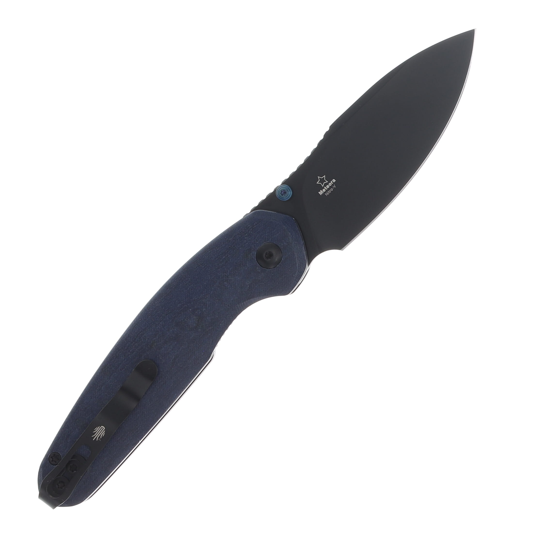 Kizer Meteora Folding Knife Blue Canyon 3.22in Plain Black Drop Point V3730A3 View 2