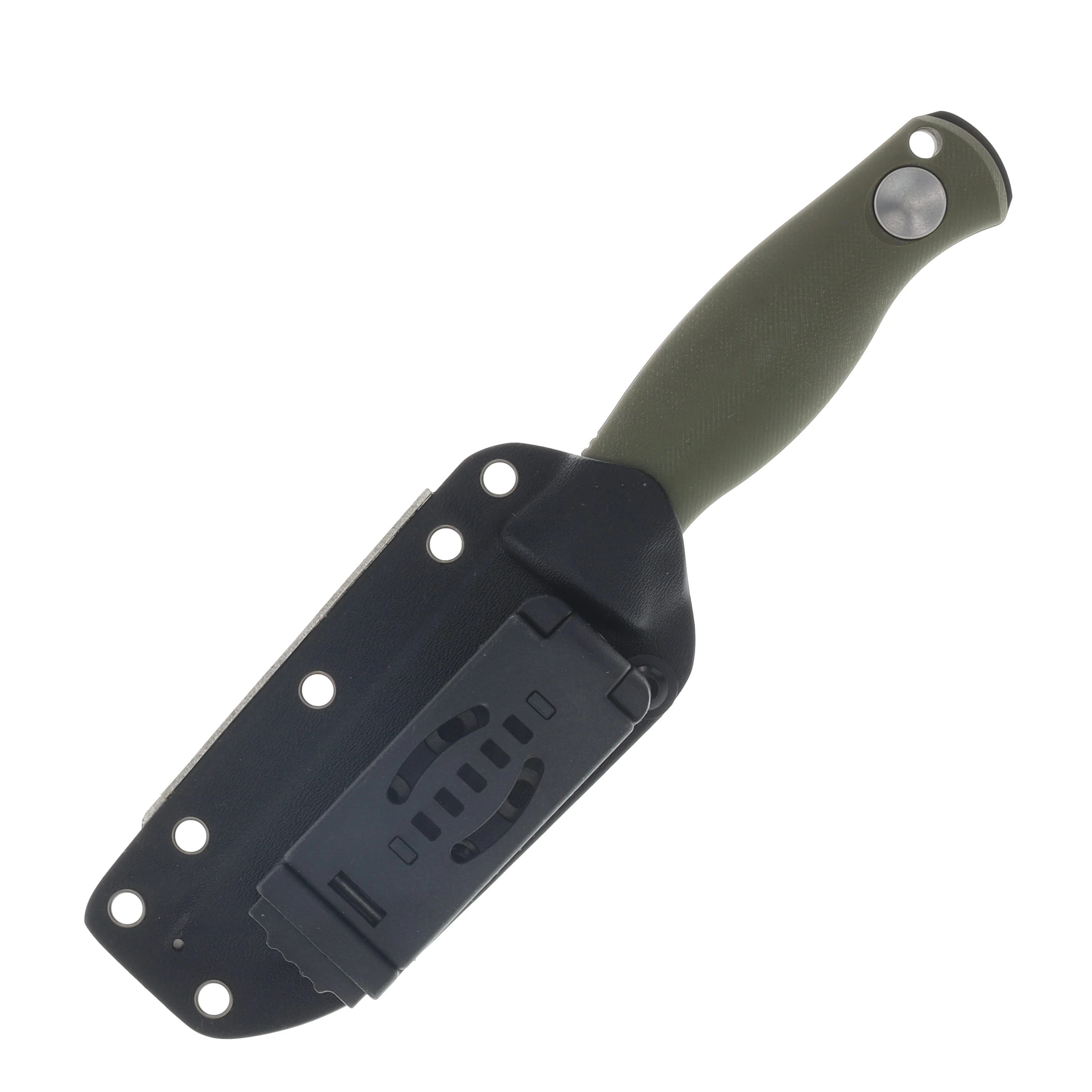 Kizer Polaris Fixed Blade Knife OD Green 4.23in Plain Black Drop Point 1100A2 View 4