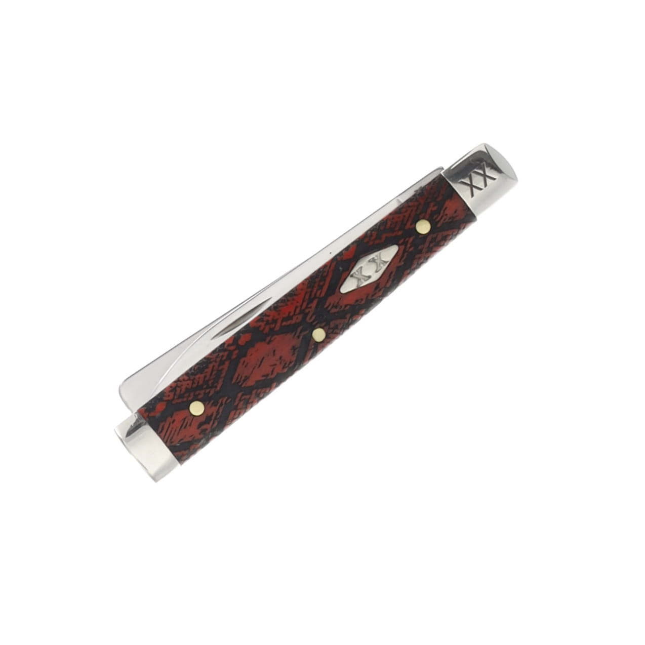 Case "Snakeskin" Baby Doc Red Smooth Bone Diamond Shield CA12516SS View 3