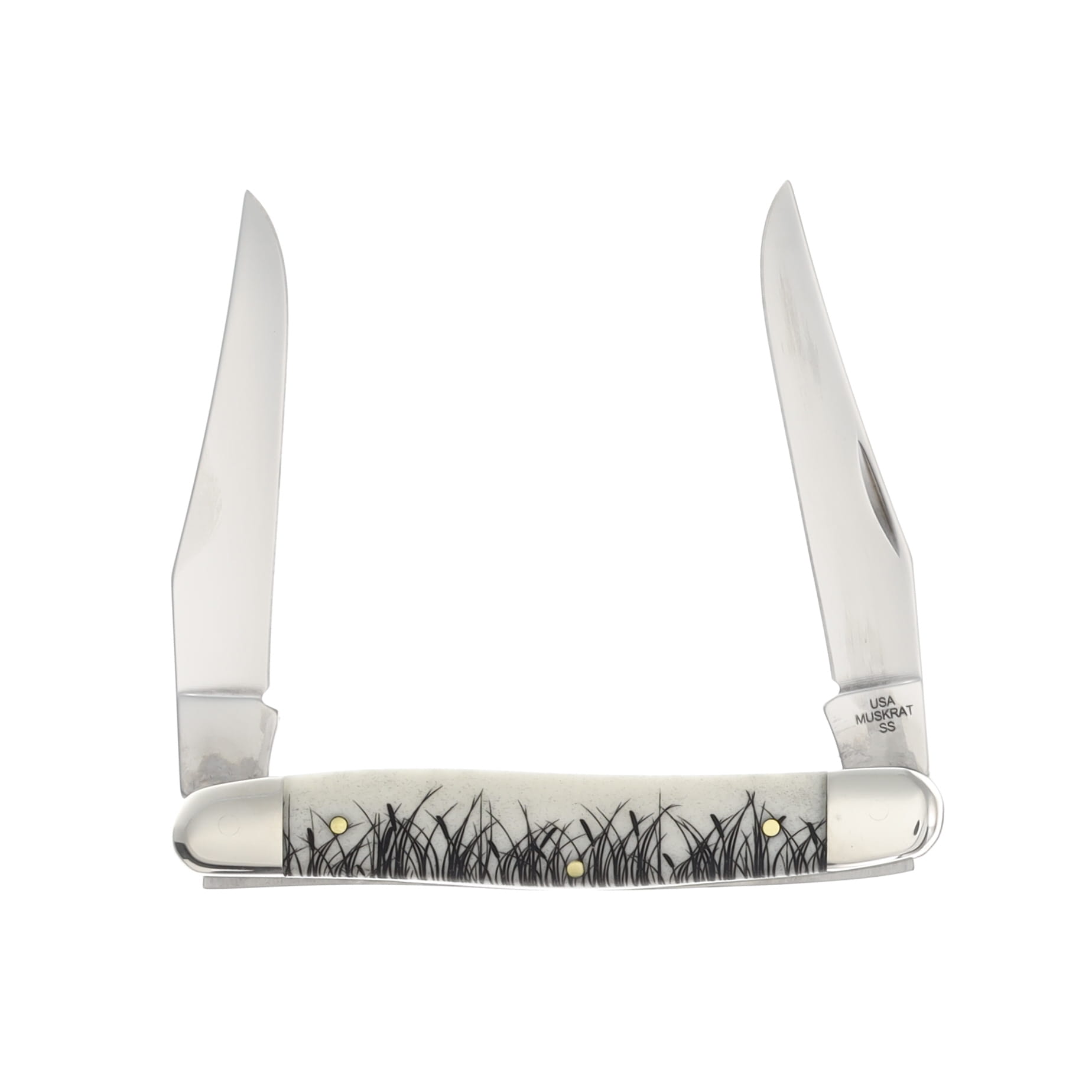Case "Wild Muskrat" Smooth Natural Bone Muskrat Bullet Shield CA12512MRAT View 2
