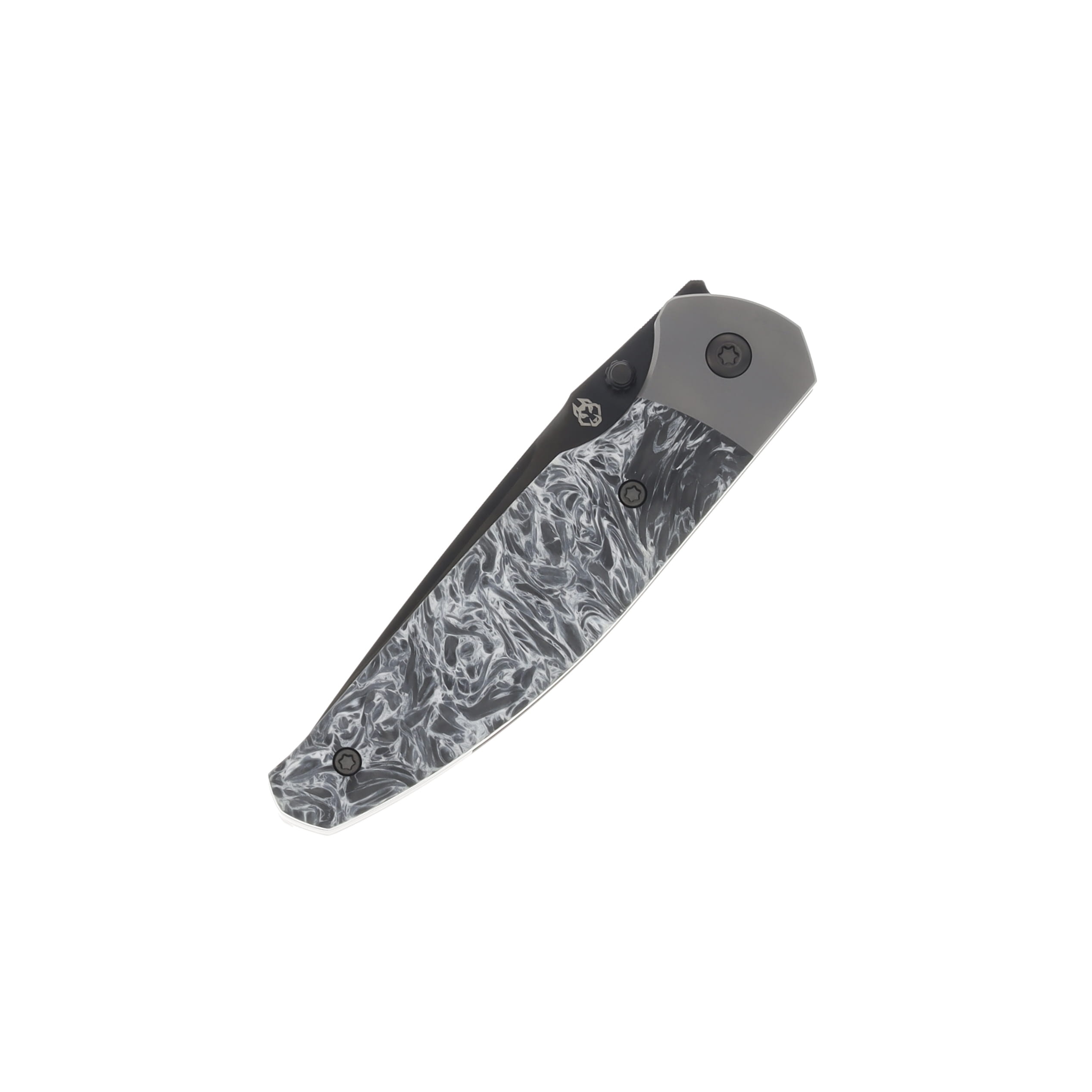 Jack Wolf Tango Folding Knife DLC/Polar Ice FatCarbon TANGO-01-DM-POLAR View 5