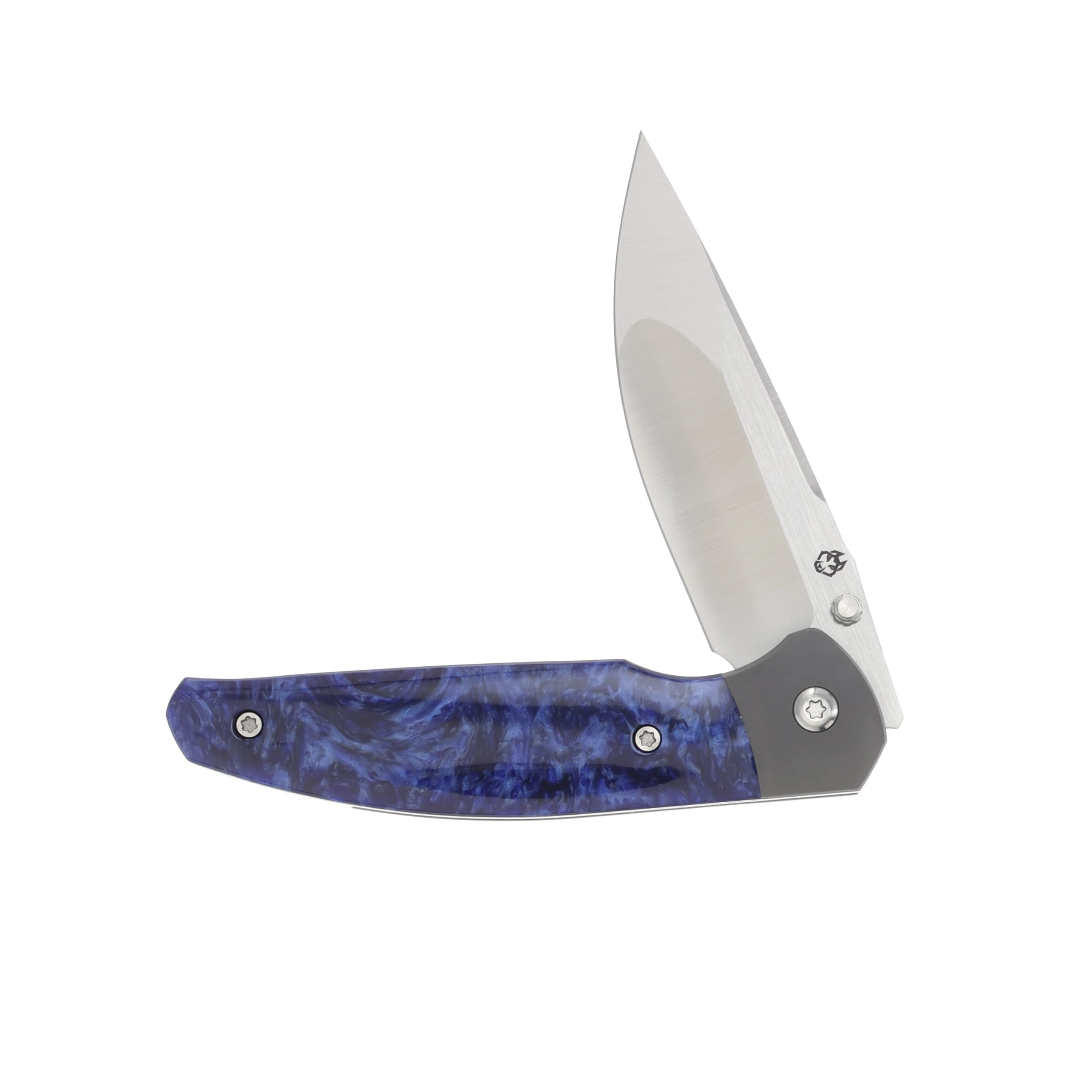 Jack Wolf Tango Folding Knife Belt Satin/Crystal Lake Kirinite TANGO-01-KIR-CRYSLAKE View 3