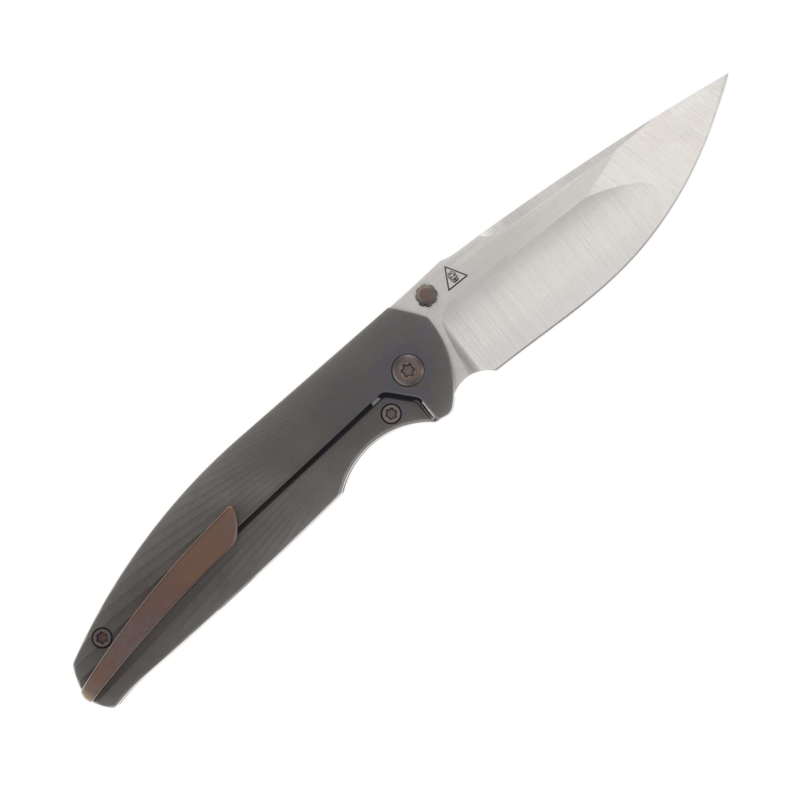 Jack Wolf Tango Folding Knife Belt Satin/Titanium Sunburst TANGO-01-TI-SUNBURST View 2