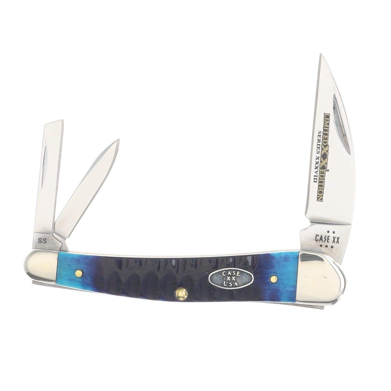 Case XX Gator Jig Ocean Blue Bone Seahorse Whittler Limited