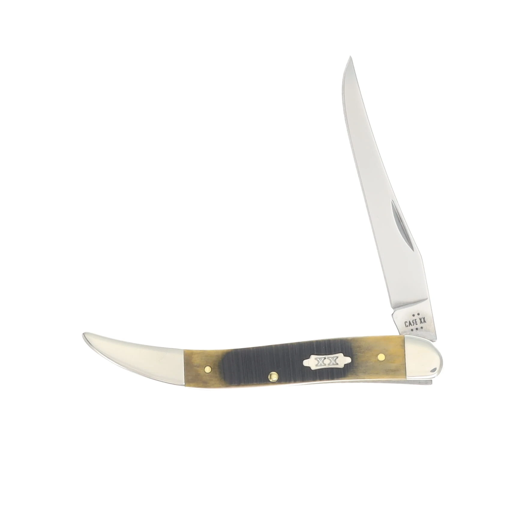 Case XX Olive Green Sawcut Jigged Bone Medium Texas Toothpick Folding Knife CA39235 View 1