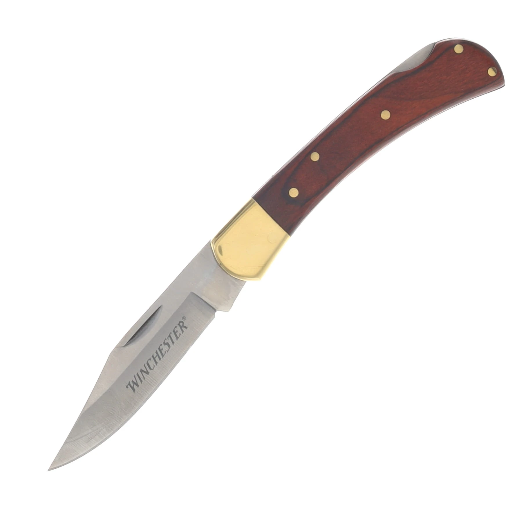 Winchester Lockback Folding Knife Brown Wood WN6220025W View 1