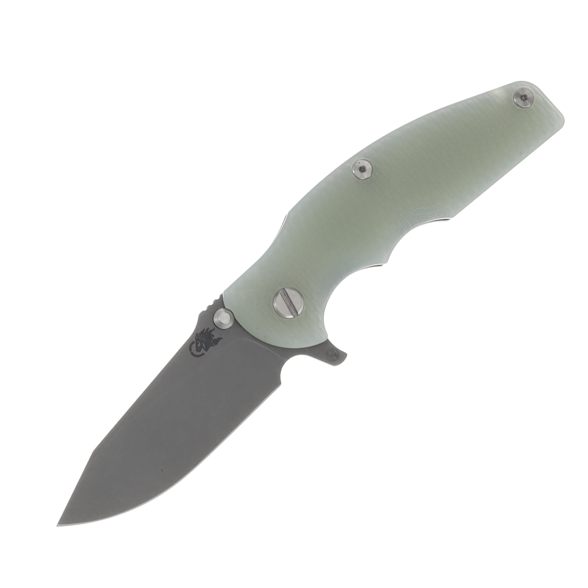 Hinderer Jurassic Translucent Green – Working 3.37in Plain Working Drop Point KJURSLTWWFTG View 1