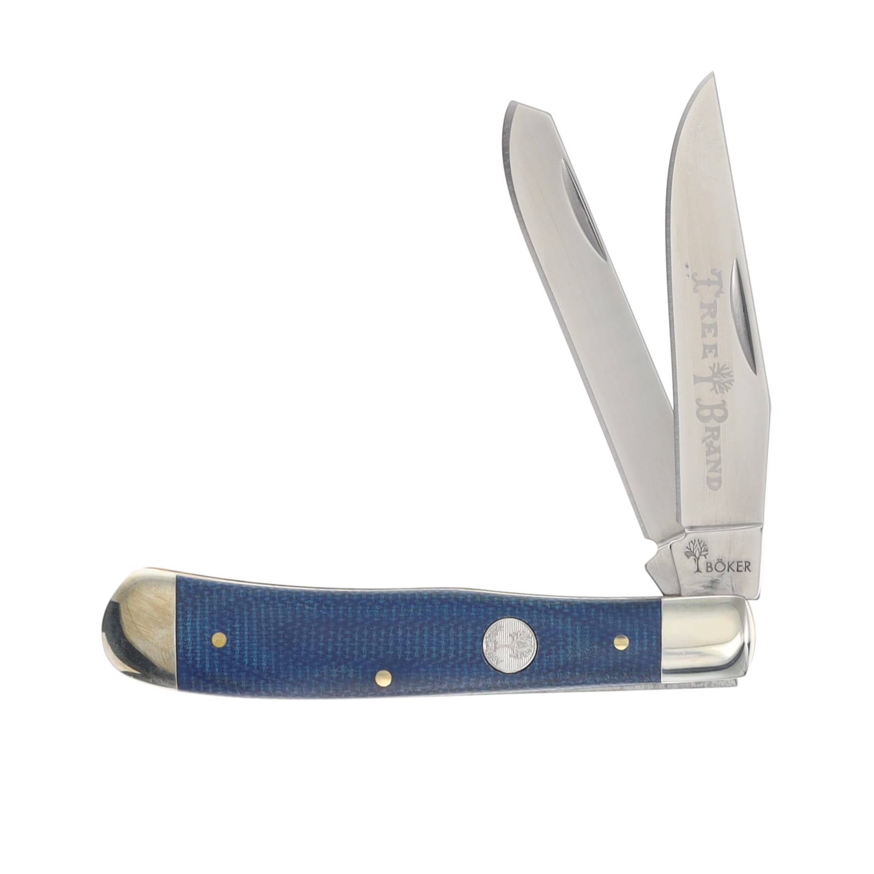Boker TS 2.0 Trapper Denim Canvas Micarta D2 Drop Point-Spear Point 3.31In BK110887 View 1
