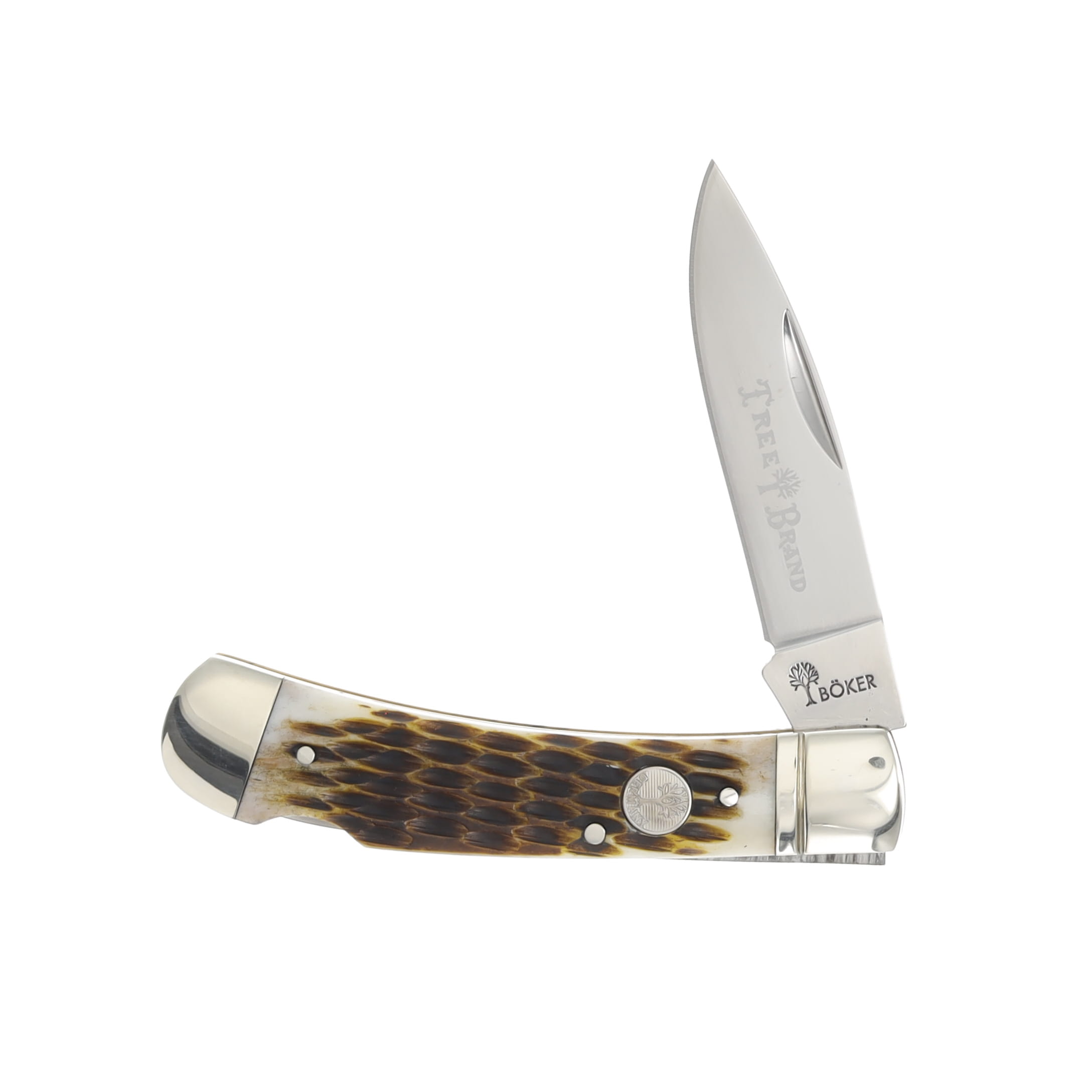 Boker Tree D2 Lockback Amber Jigged Bone BK110891 View 3