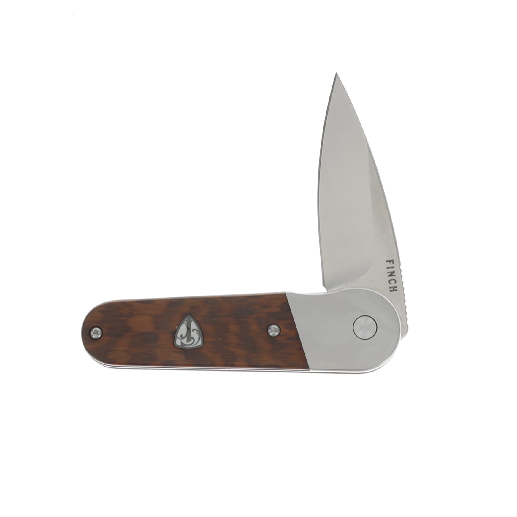 Finch Knives Cherry Bomb Snakewood 2.6in Plain Stonewash Spear Point CB202 View 3
