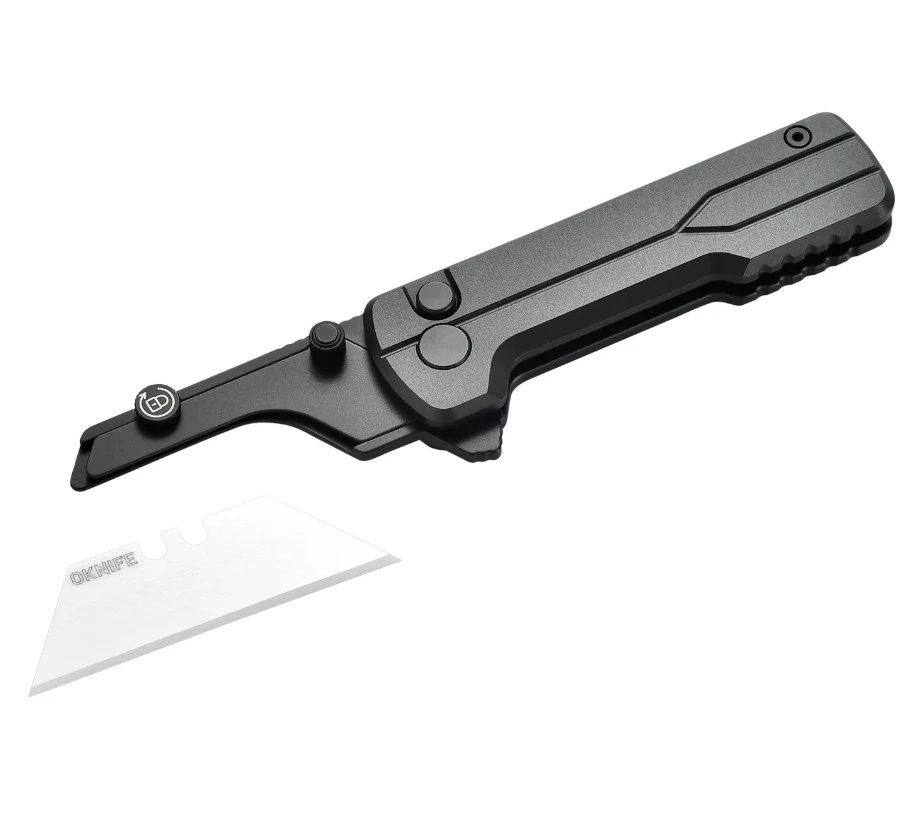 OKNIFE U1 Ultra Folding Utility Knife Stealth Grey OAL Aluminum Handle U1ULTRASG View 6