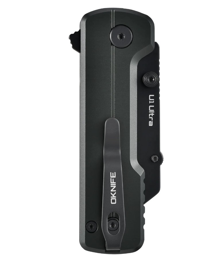 OKNIFE U1 Ultra Folding Utility Knife Stealth Grey OAL Aluminum Handle U1ULTRASG View 3